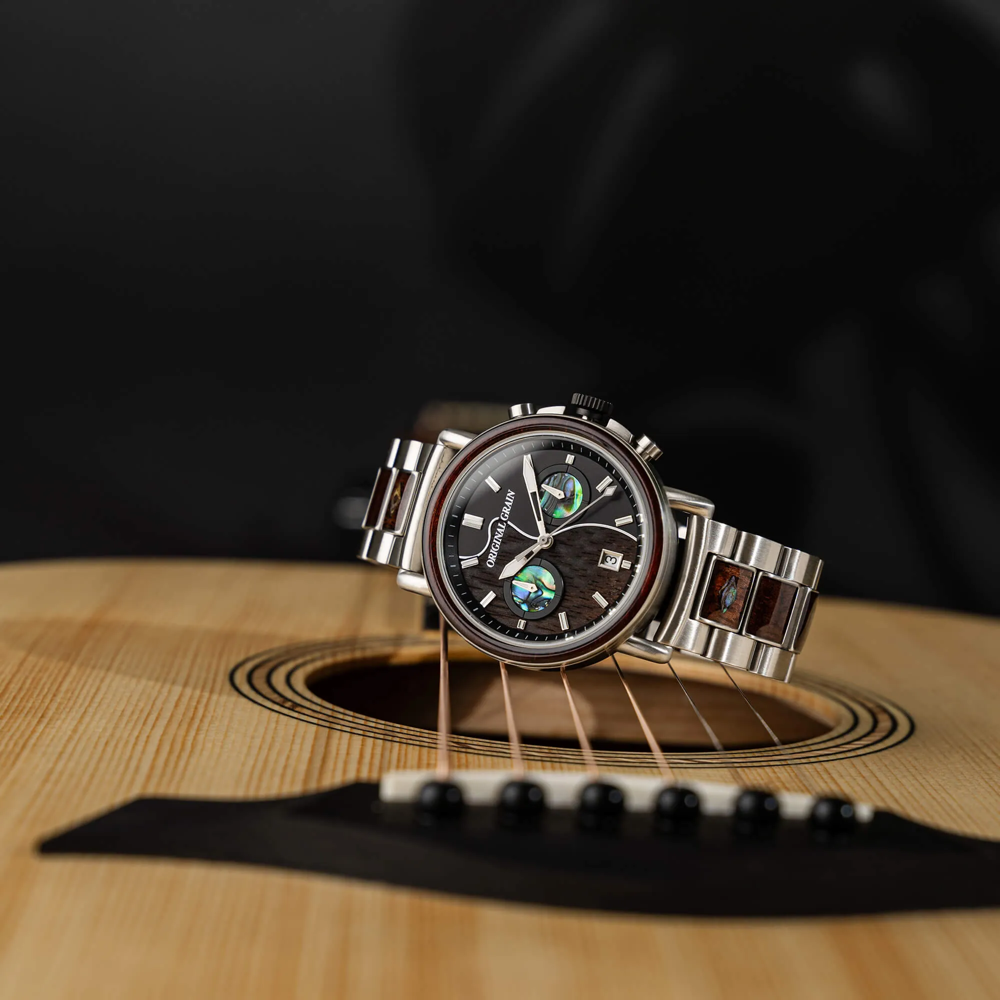 OG Guitar Ebony Chrono 44mm sold by Original Grain product image thumbnail 3