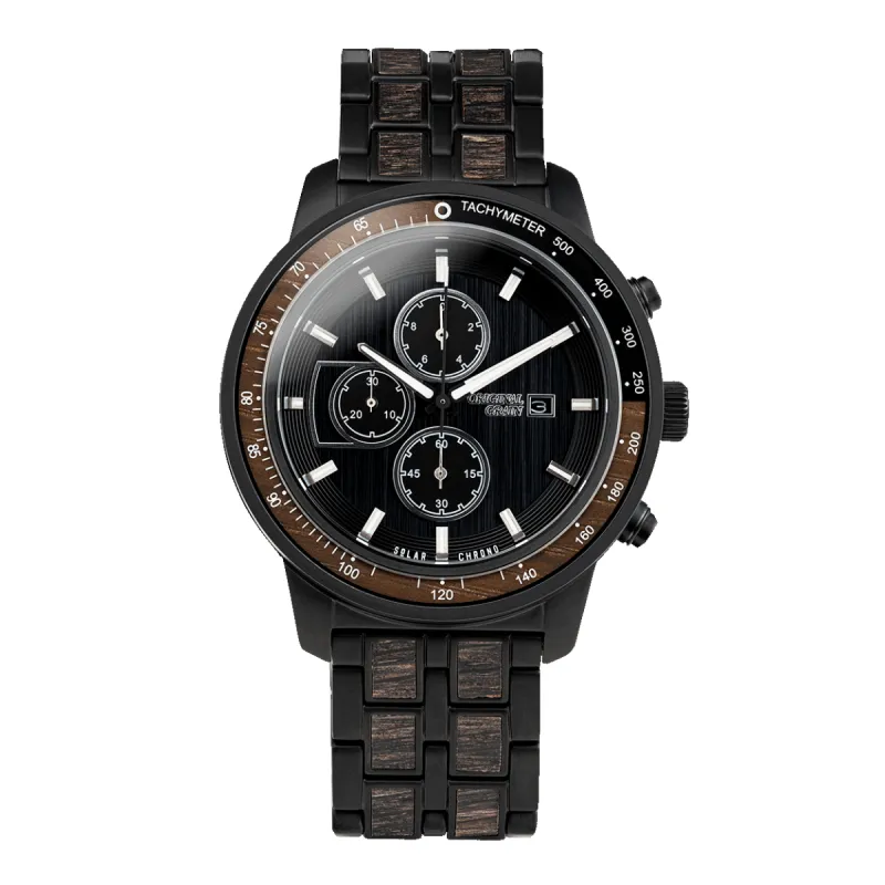 Whiskey Charred Barrel Solar Chrono 45mm sold by Original Grain