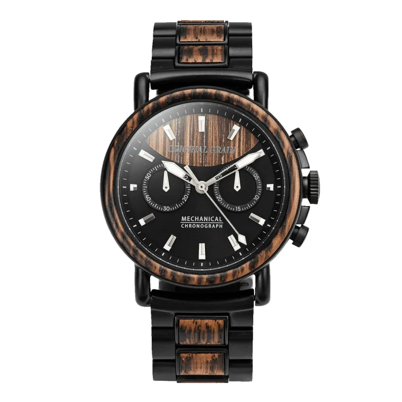 Whiskey Black Charred Mechanical Chrono 44mm sold by Original Grain