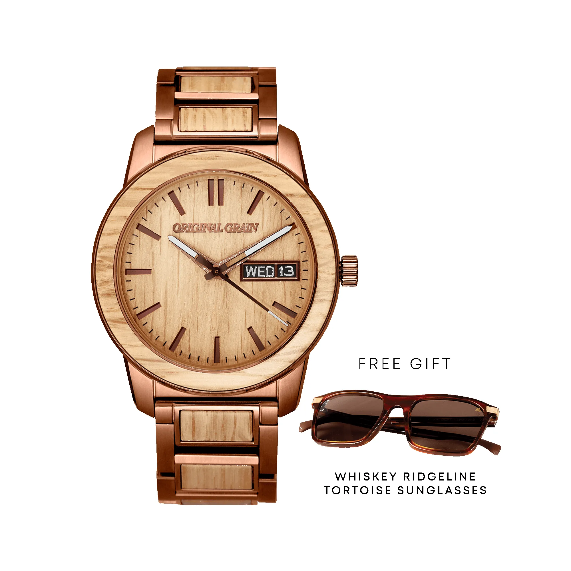 Whiskey Barrel 42mm Sunglass Tortoise Bundle sold by Original Grain