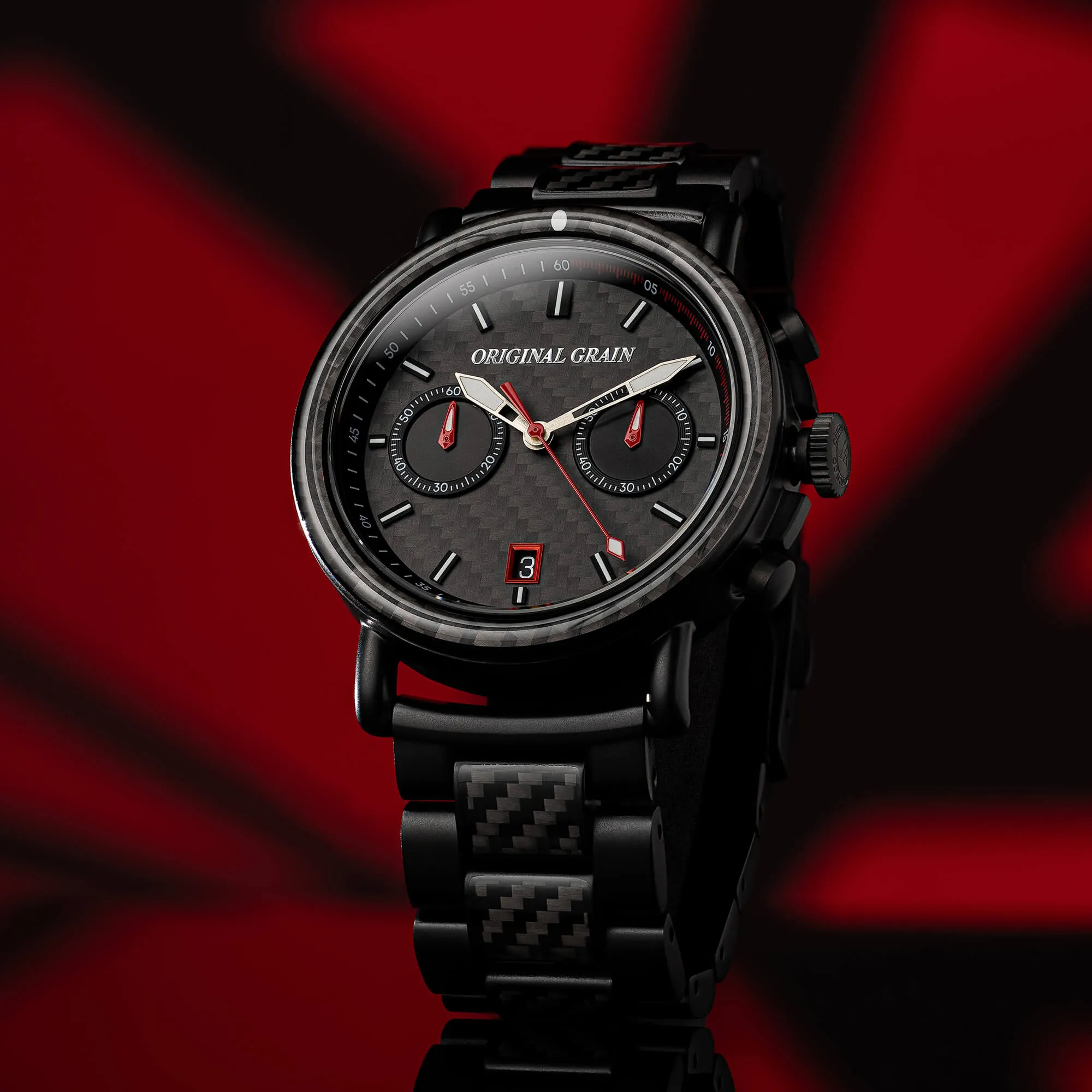 Carbon Fiber Black Chrono 44mm sold by Original Grain product image thumbnail 2