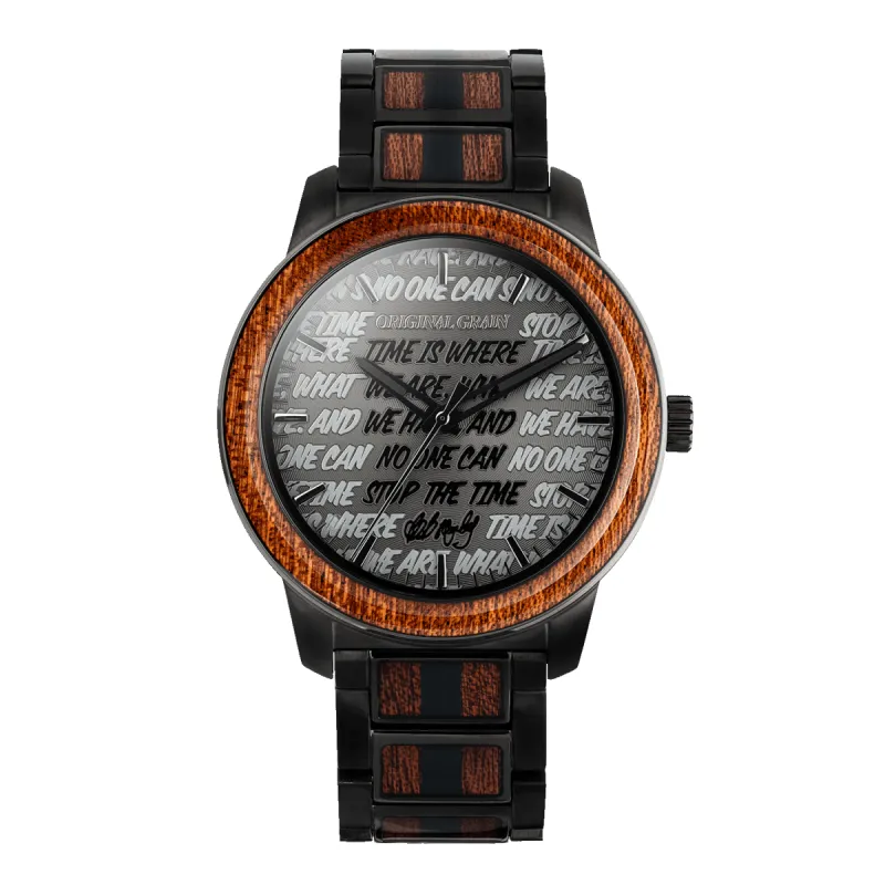 Bob Marley Time Ebony Wood Barrel 46mm sold by Original Grain