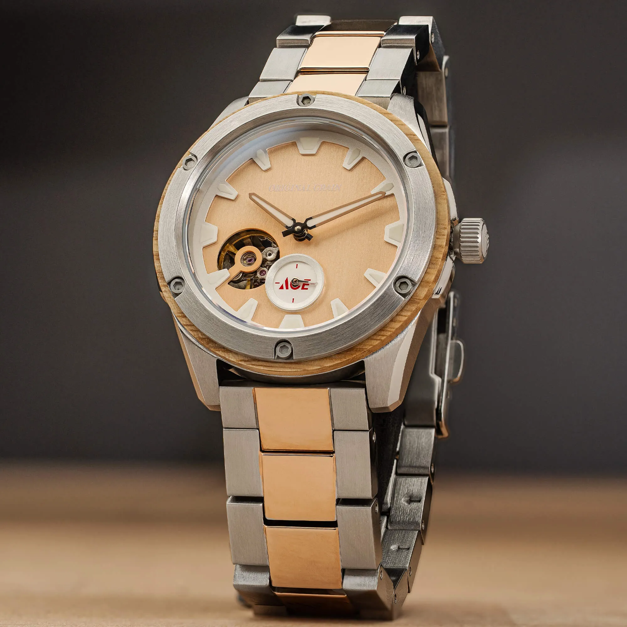 ACE Hardware Rugged Automatic Rosegold 40mm sold by Original Grain product image thumbnail 2