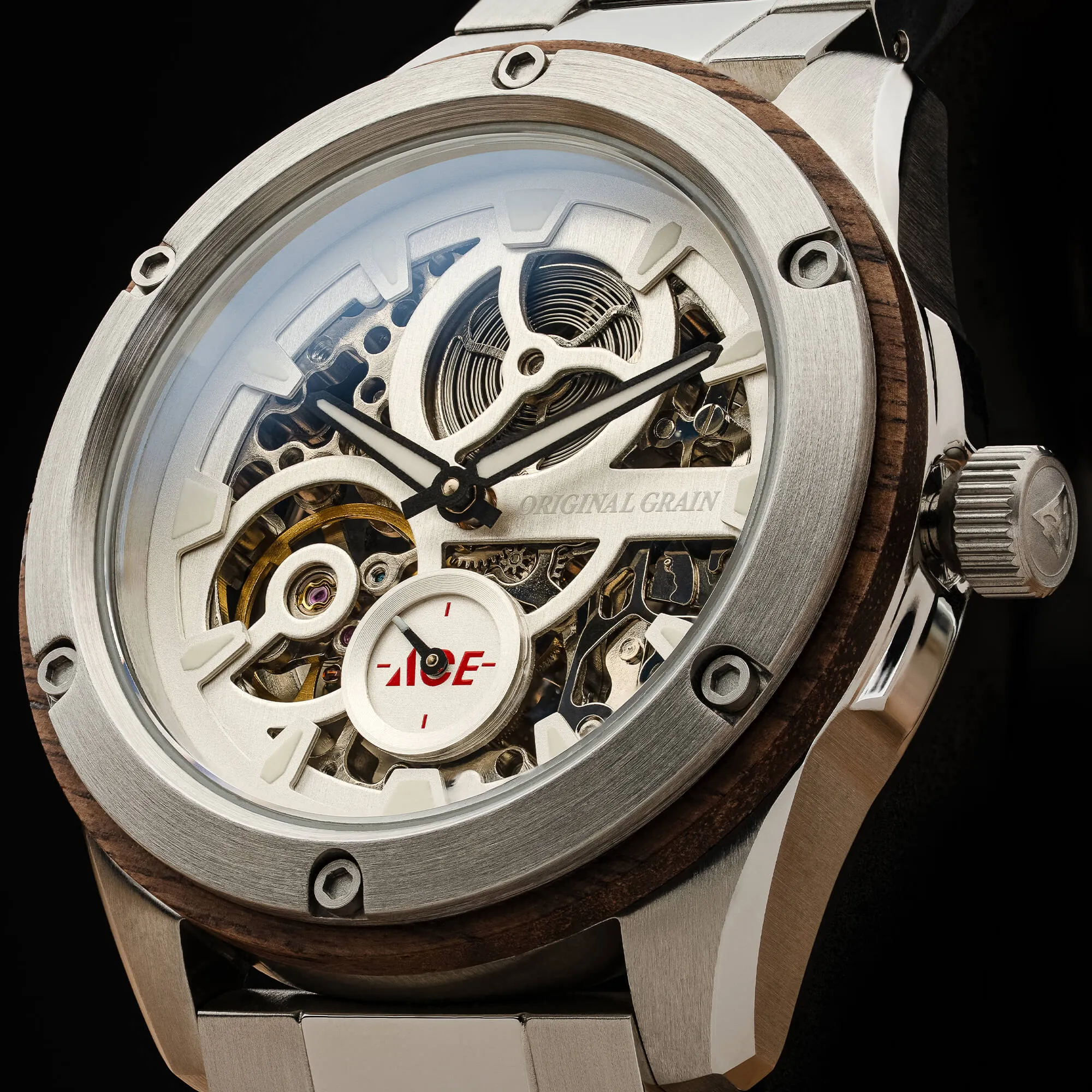 ACE Hardware Silver Rugged Automatic 44mm sold by Original Grain product image thumbnail 3