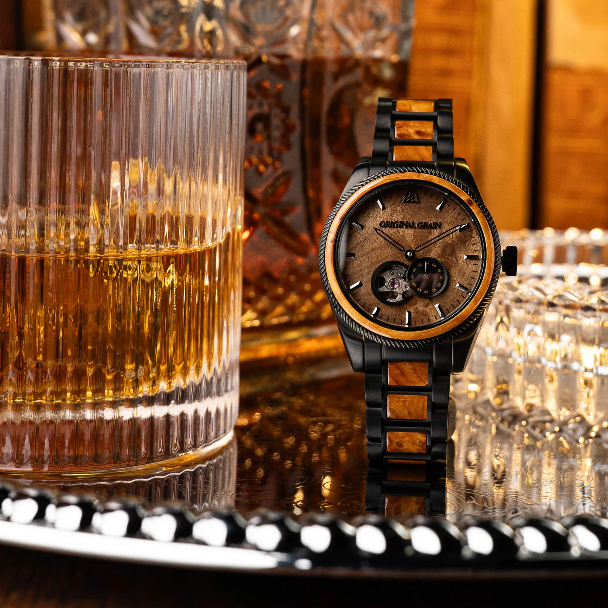 Burlwood Black Vintage Automatic 40mm sold by Original Grain product image thumbnail 3