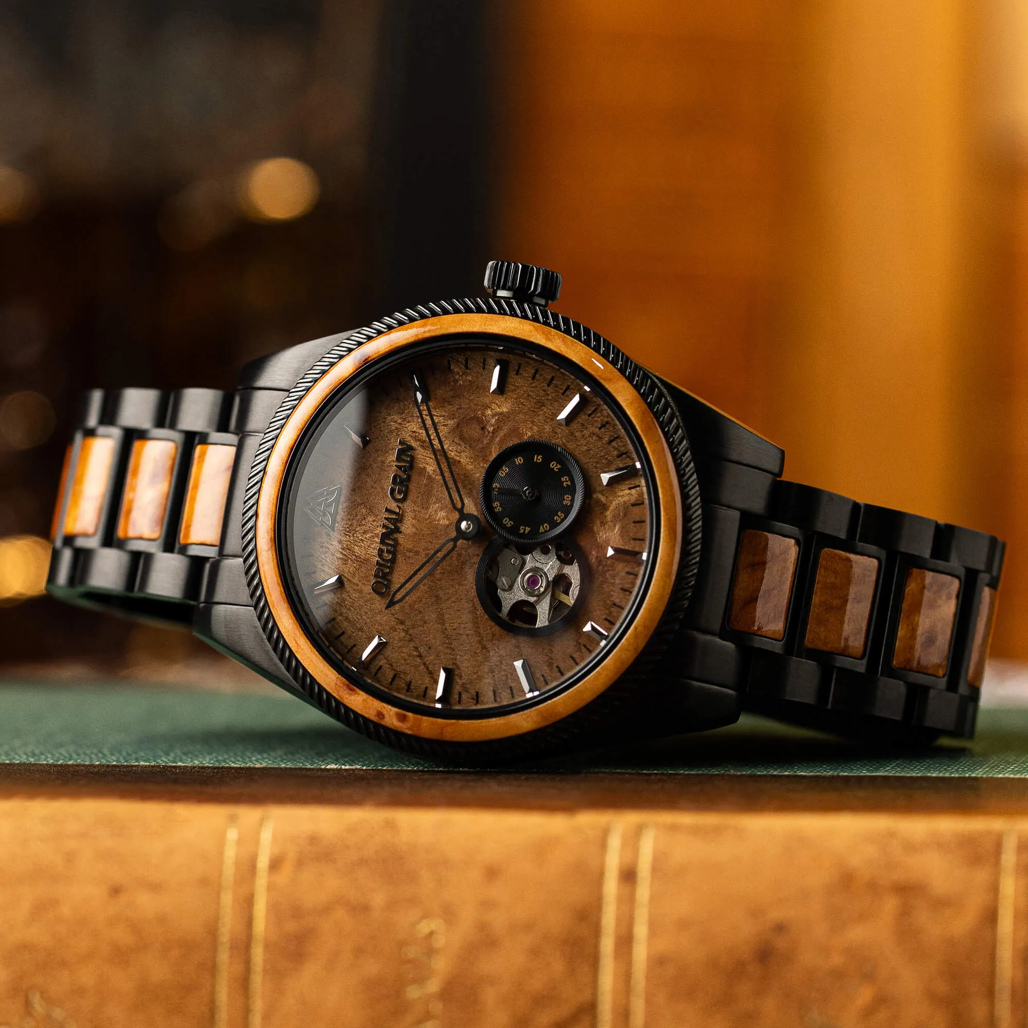 Burlwood Black Vintage Automatic 40mm sold by Original Grain product image thumbnail 4