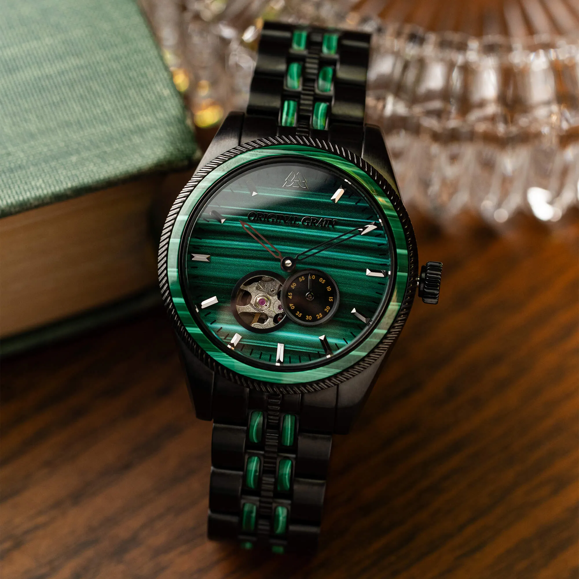 Malachite Black Vintage Automatic 40mm sold by Original Grain product image thumbnail 3