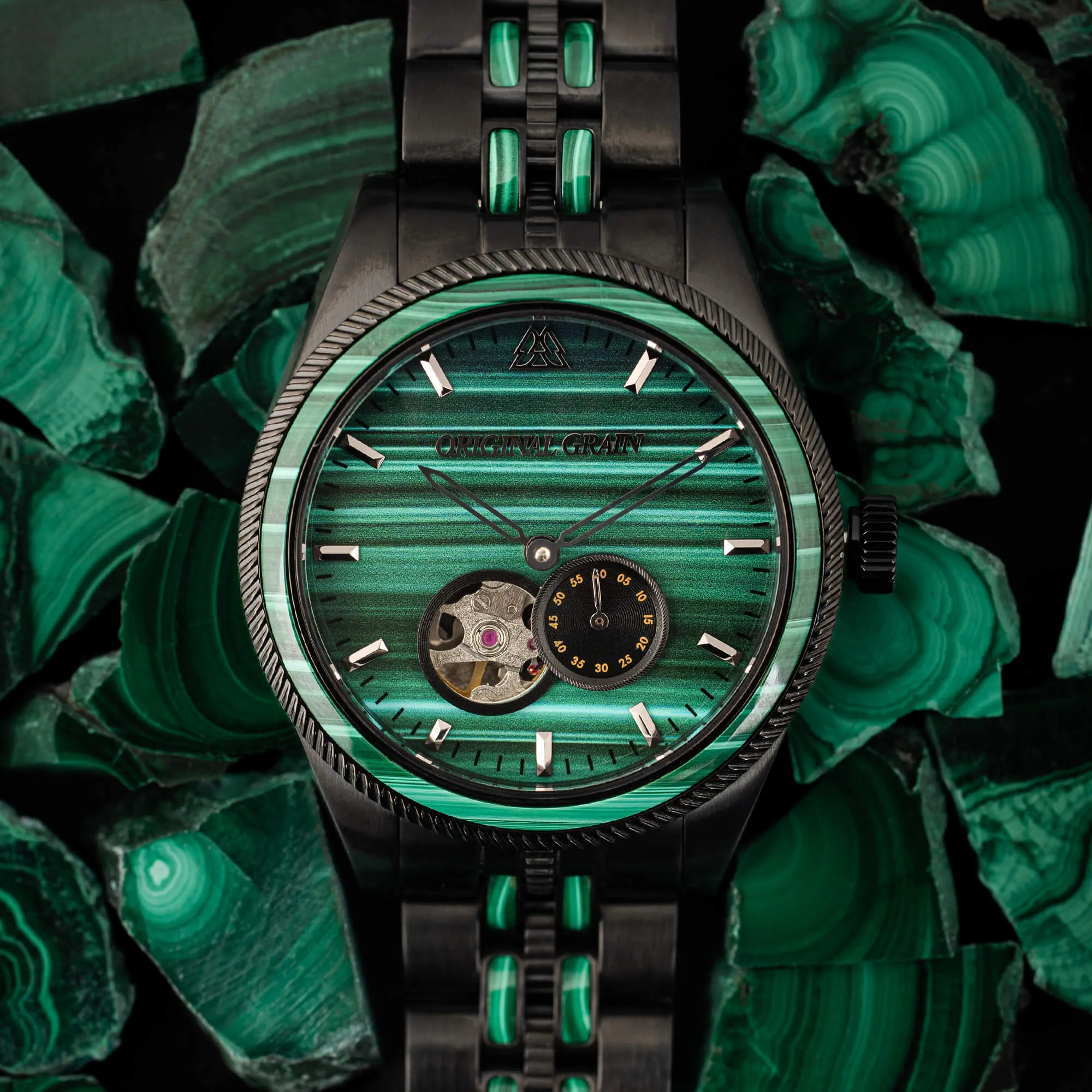 Malachite Black Vintage Automatic 40mm sold by Original Grain product image thumbnail 5