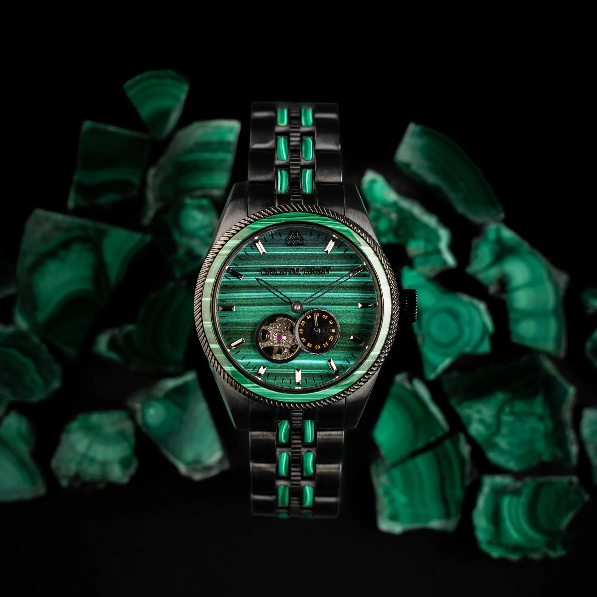 Malachite Black Vintage Automatic 40mm sold by Original Grain product image thumbnail 4