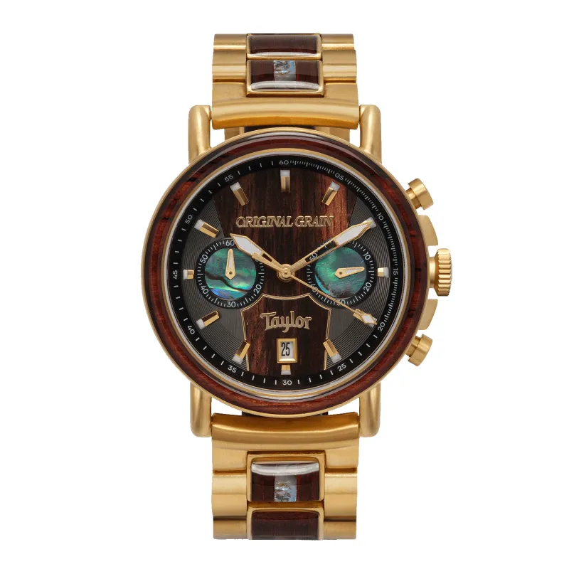 Taylor Guitars 18K Gold Chrono 44mm sold by Original Grain