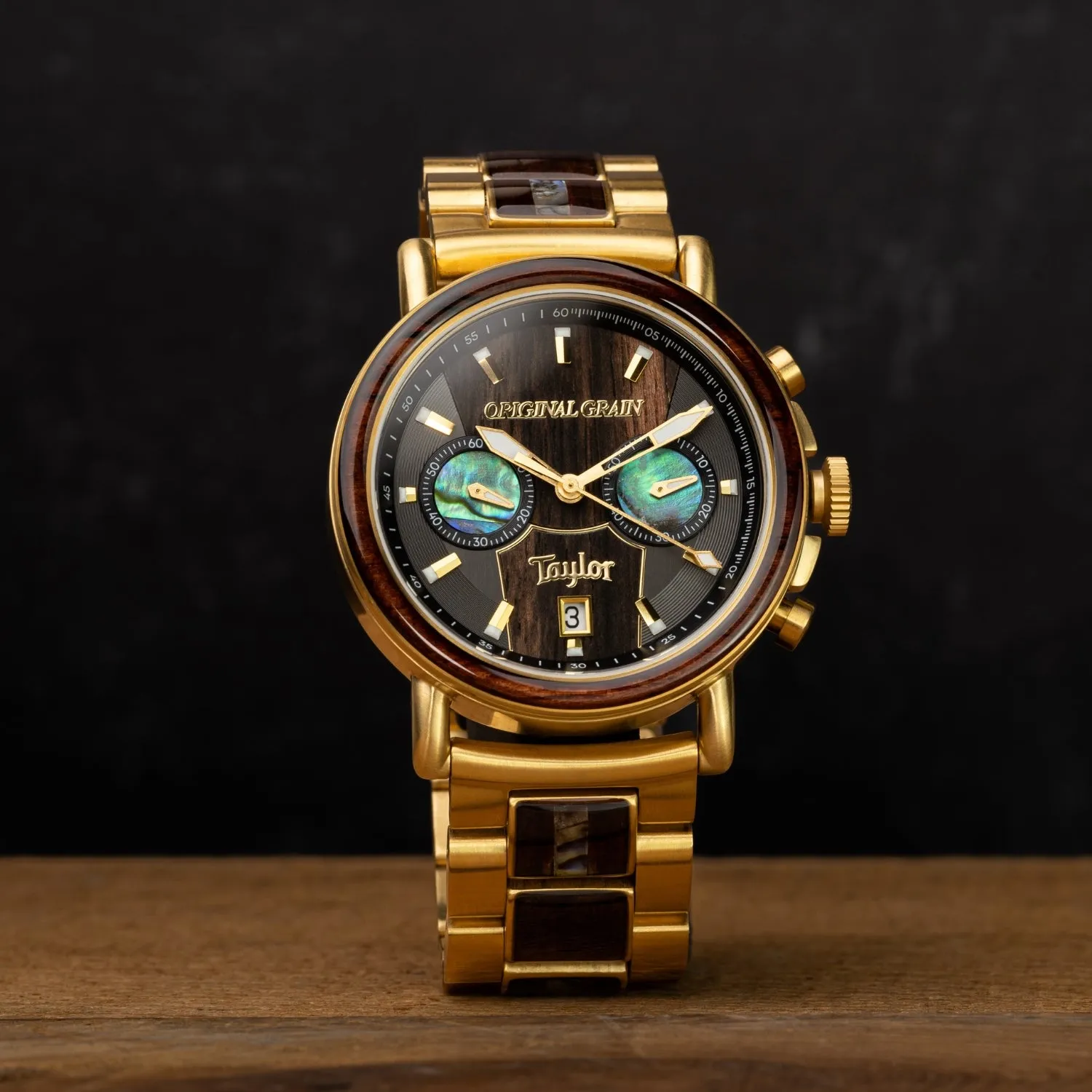 Taylor Guitars Gold Chrono 44mm sold by Original Grain product image thumbnail 3