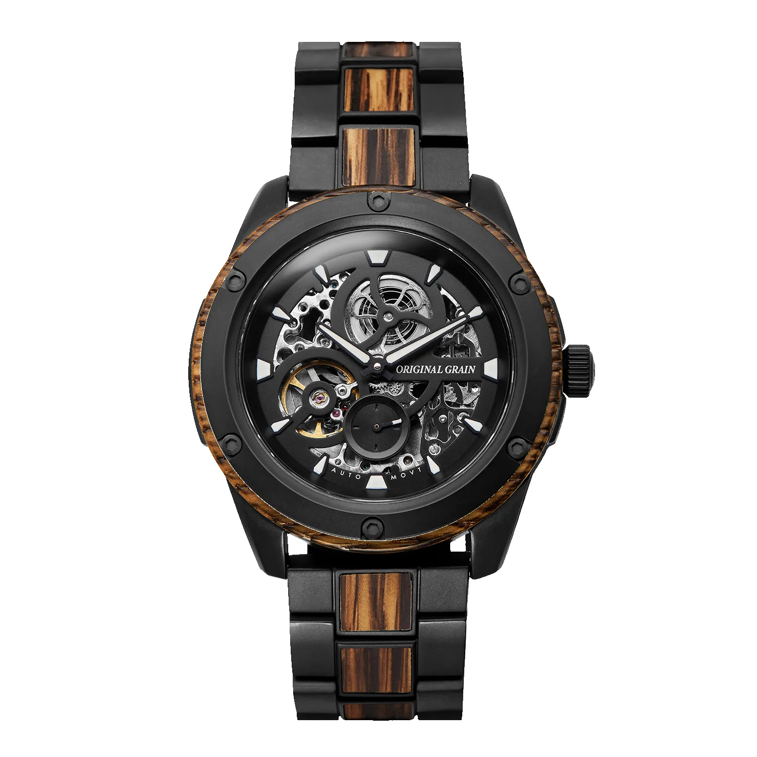 Whiskey Black Rugged Automatic 44mm sold by Original Grain
