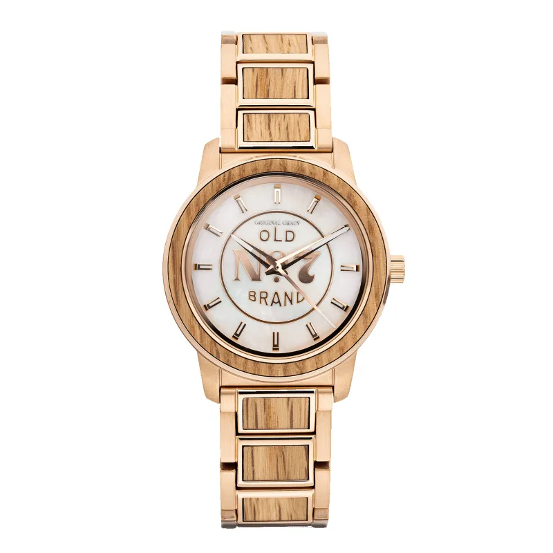 JACK DANIEL'S ROSEGOLD WOMEN'S BARREL 36MM made by Original Grain