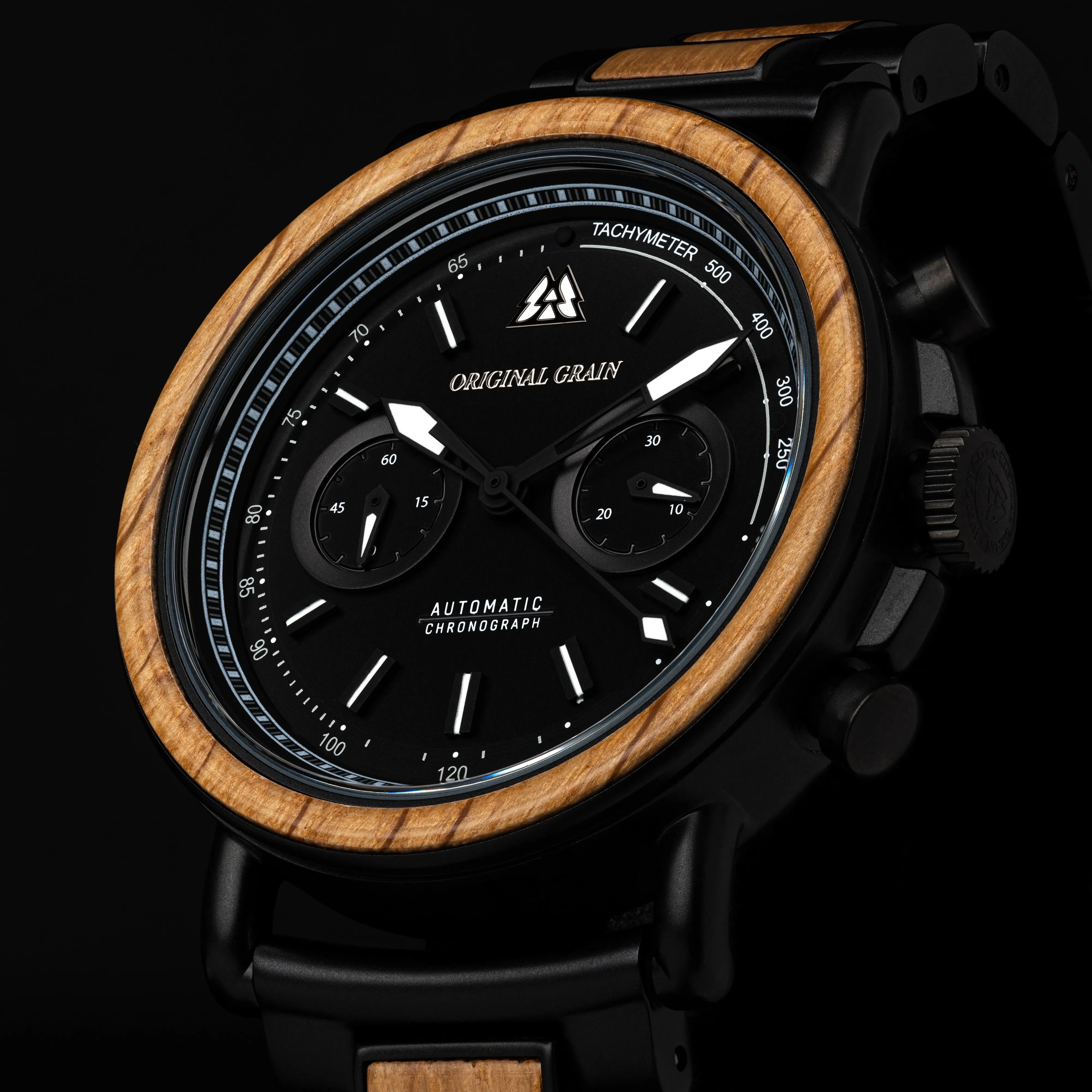 Whiskey Black Chrono Mechanical 44mm sold by Original Grain product image thumbnail 2