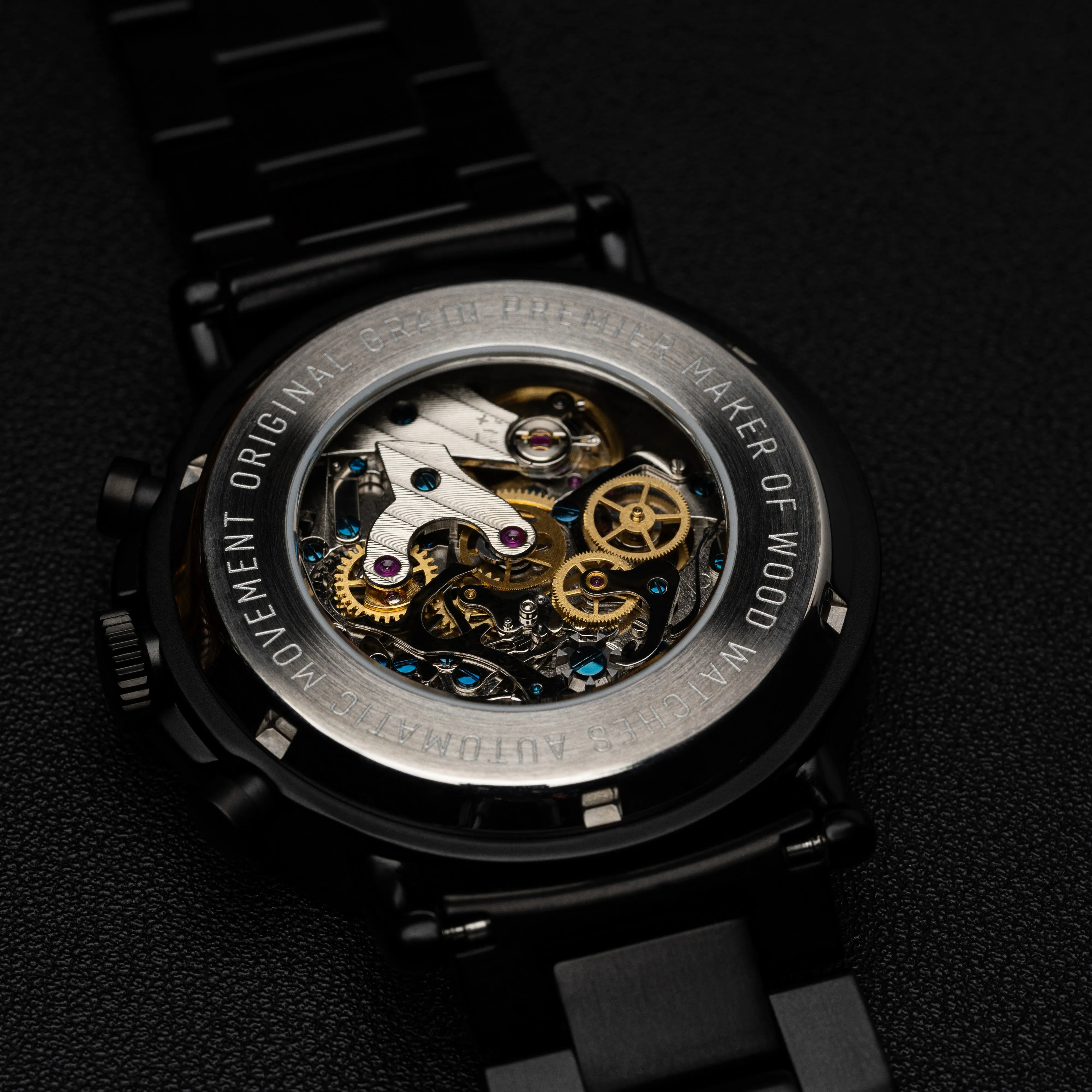 Whiskey Black Chrono Mechanical 44mm sold by Original Grain product image thumbnail 5