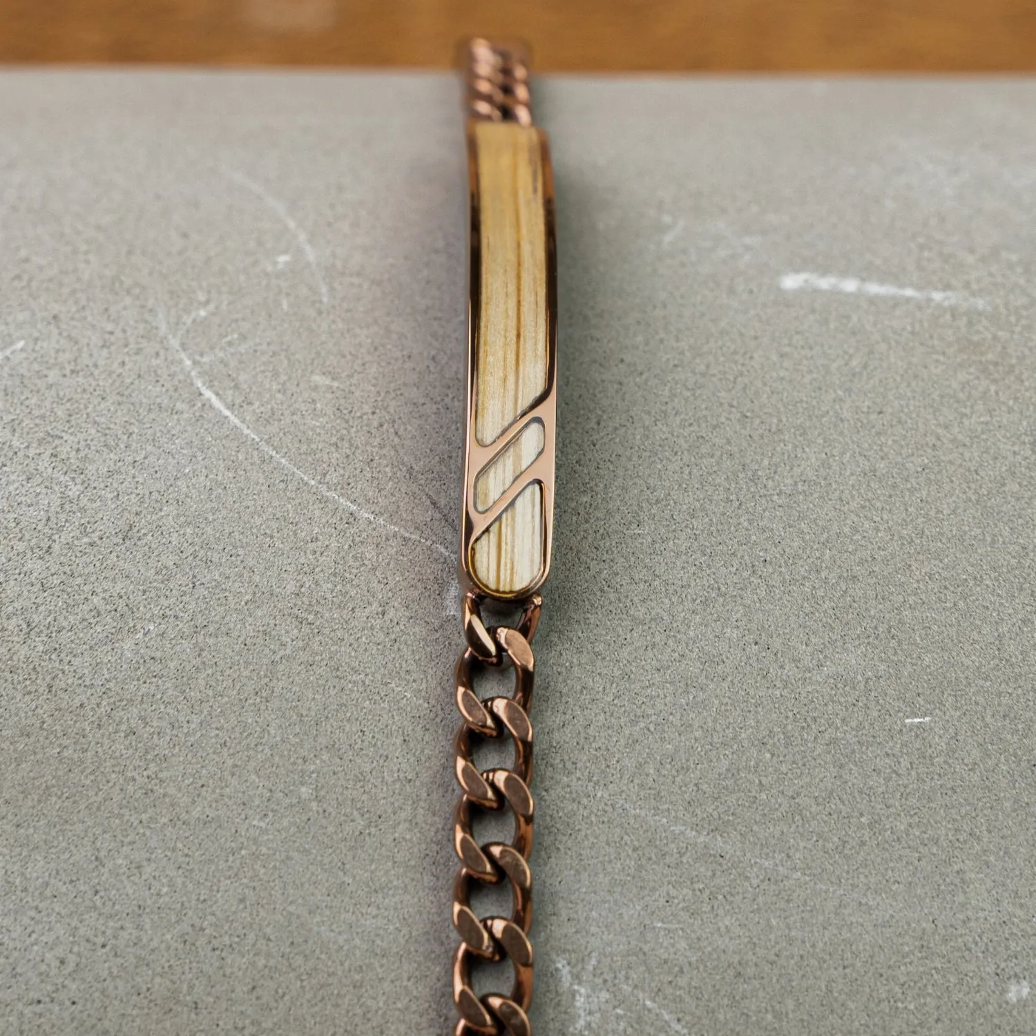 Whiskey Espresso Curb Bracelet sold by Original Grain product image thumbnail 4