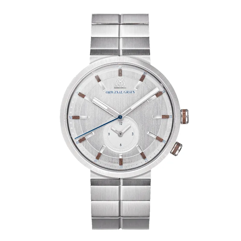 Walnut Silver Sport Minmal 43mm sold by Original Grain