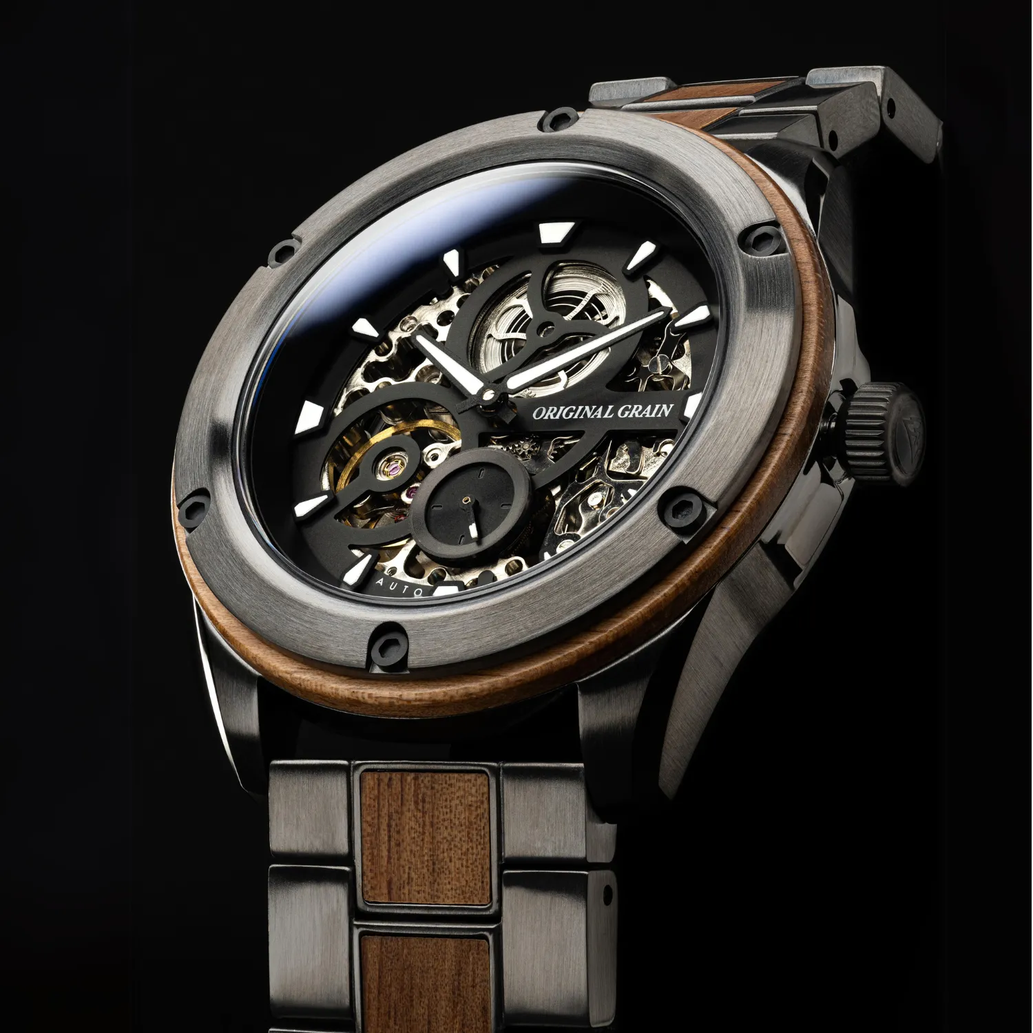 Koa Gunmetal Rugged Automatic 44mm sold by Original Grain product image thumbnail 2