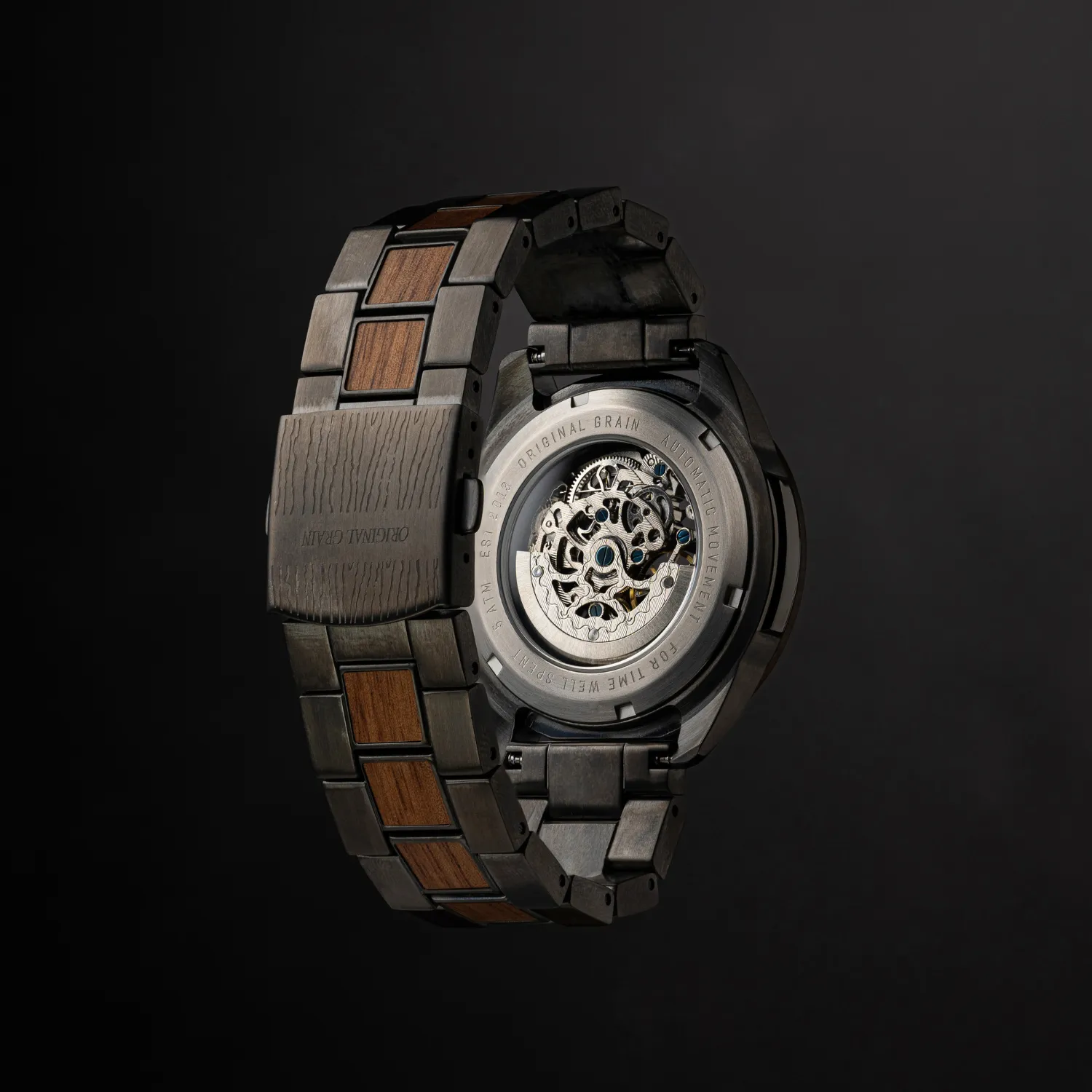 Koa Gunmetal Rugged Automatic 44mm sold by Original Grain product image thumbnail 5