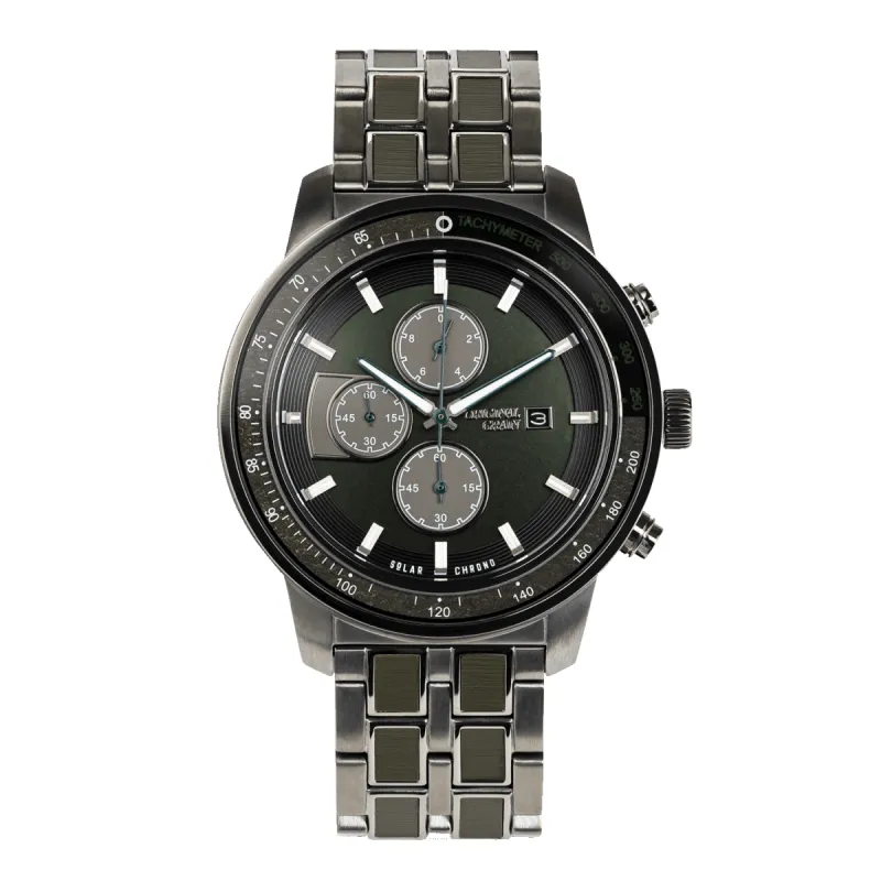 Military Green Barrel Solar Chrono 45mm sold by Original Grain