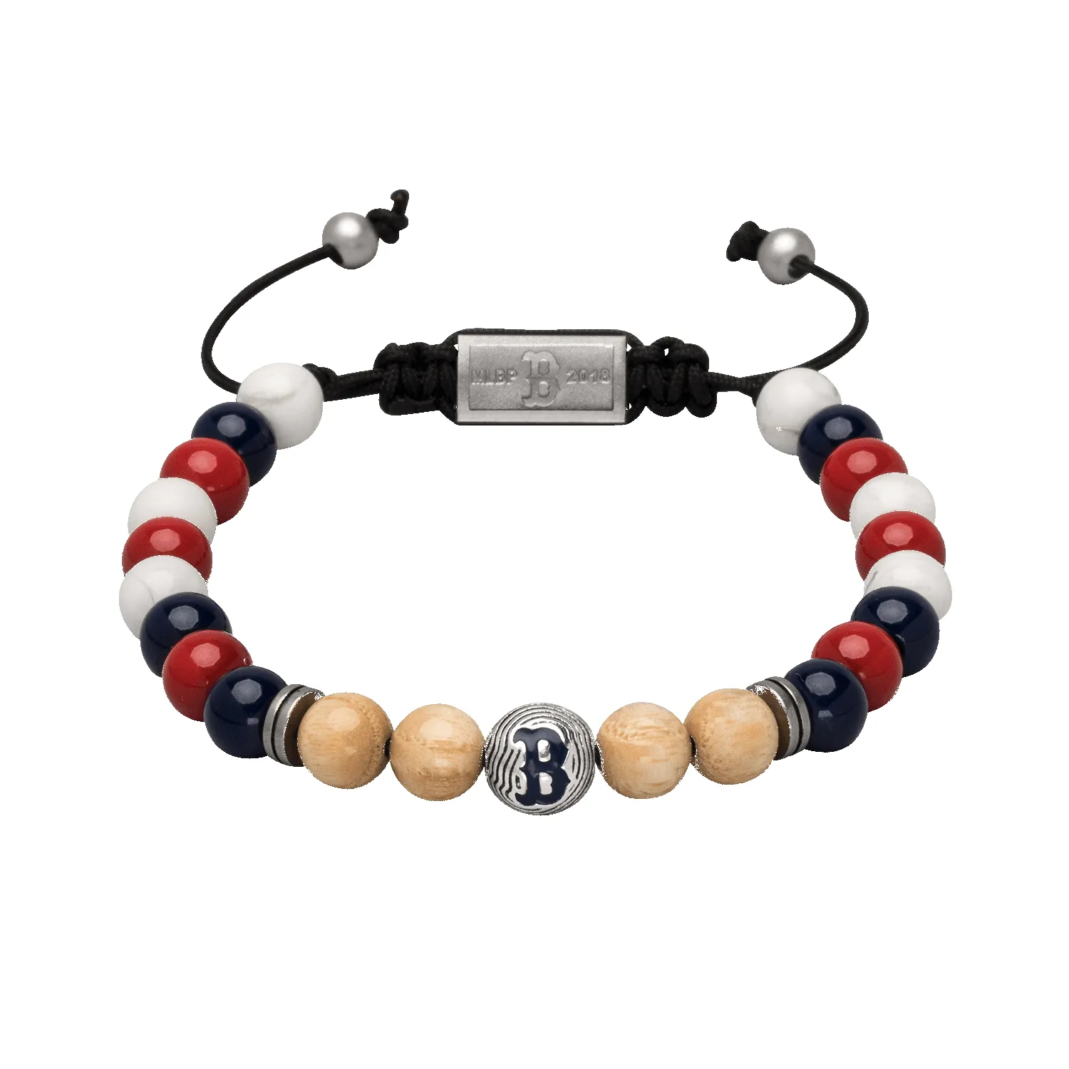 Boston Red Sox Round Macrame Bracelet 8mm sold by Original Grain