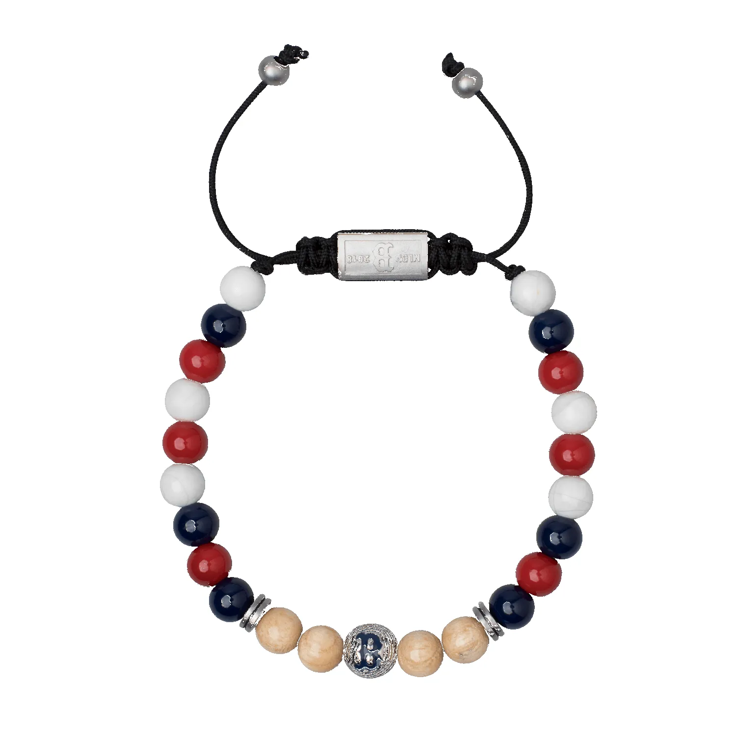 Boston Red Sox Round Macrame Bracelet 8mm sold by Original Grain product image thumbnail 3