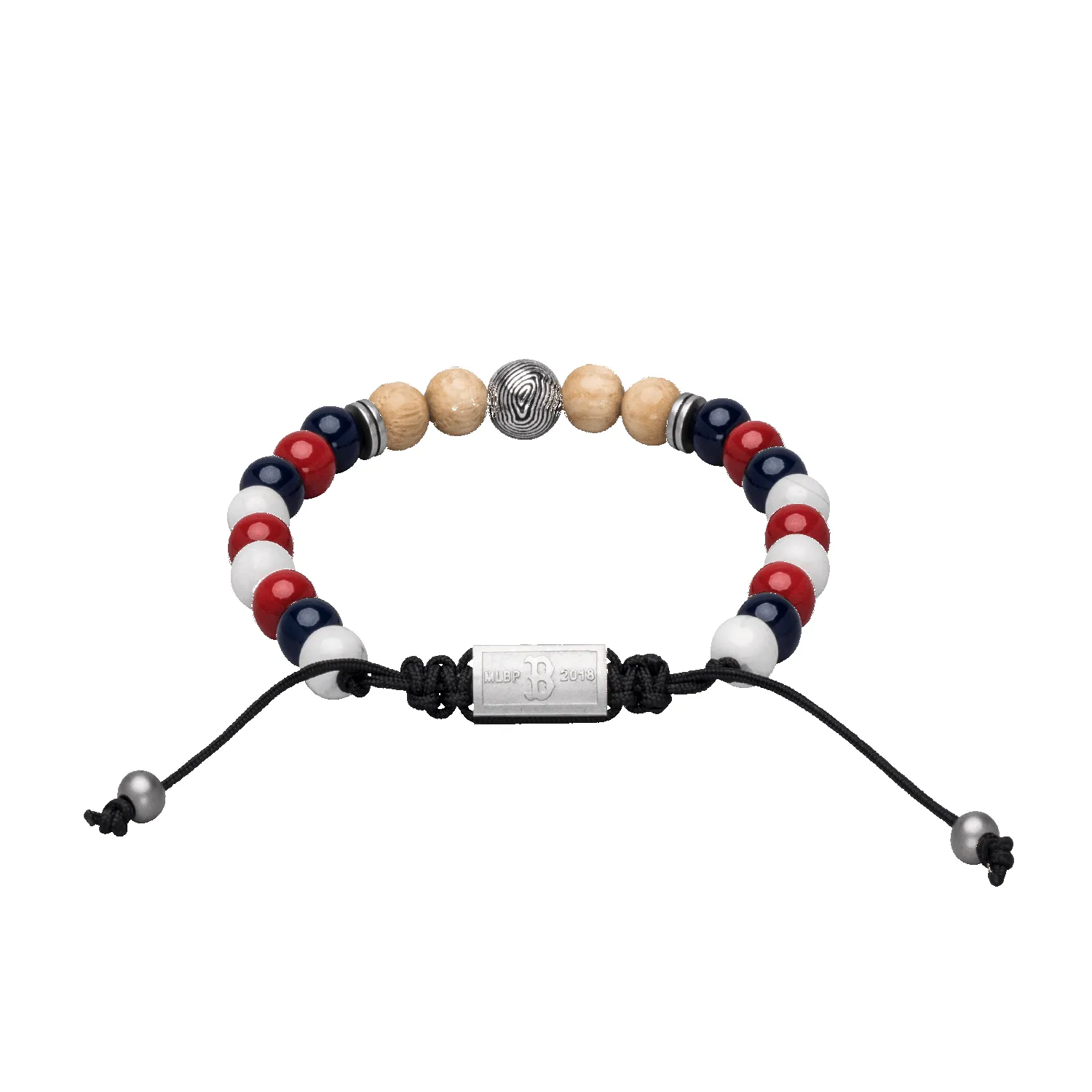 Boston Red Sox Round Macrame Bracelet 8mm sold by Original Grain product image thumbnail 2