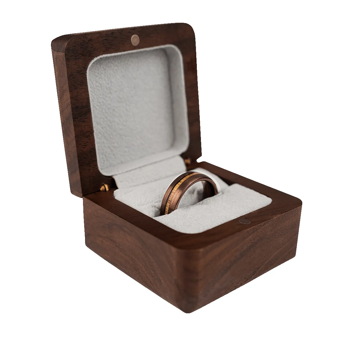 Whiskey Espresso Single Barrel Thin Ring sold by Original Grain product image thumbnail 2