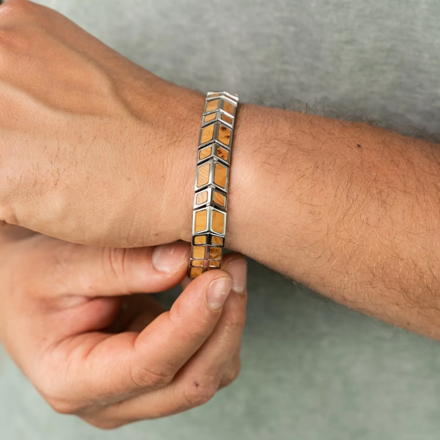 Burlwood Silver Arrow Bracelet sold by Original Grain product image thumbnail 2