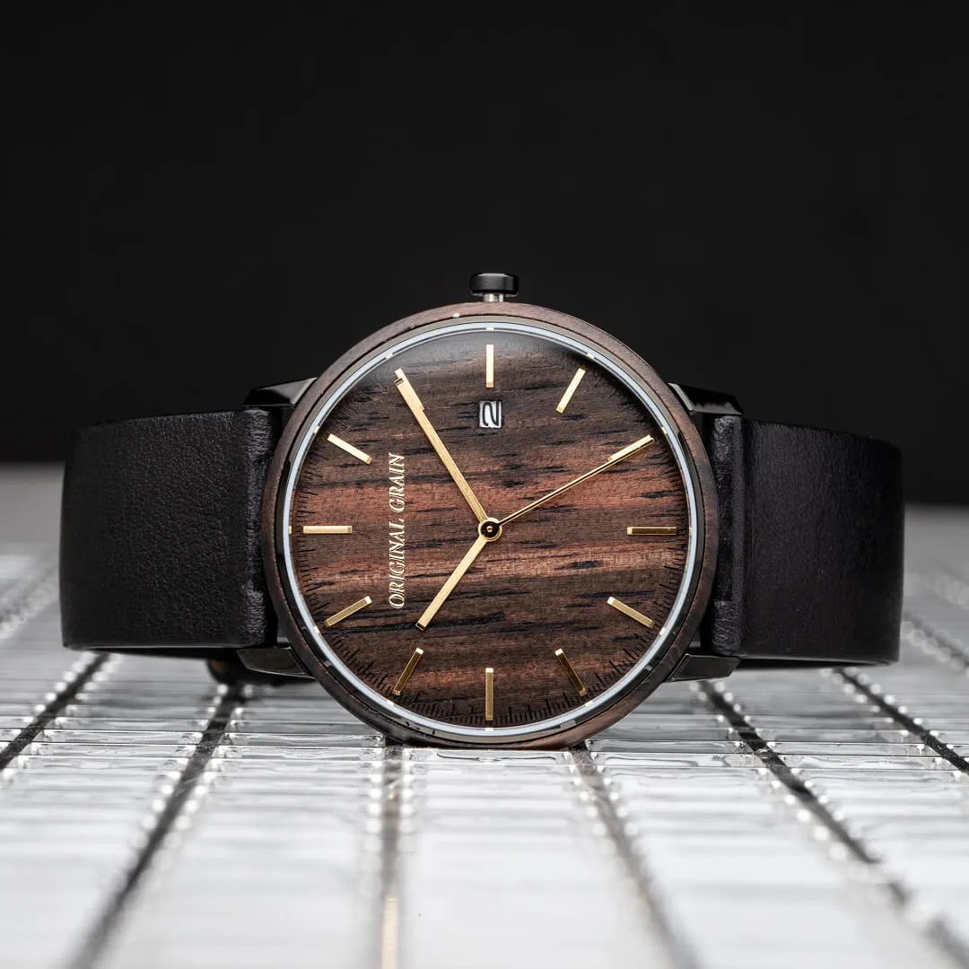 Ebony Black Gold Modern Minimal 40mm sold by Original Grain product image thumbnail 3