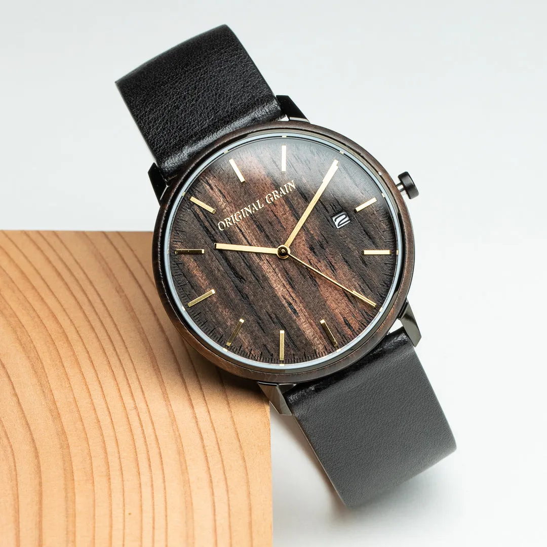Ebony Black Gold Modern Minimal 40mm sold by Original Grain product image thumbnail 5