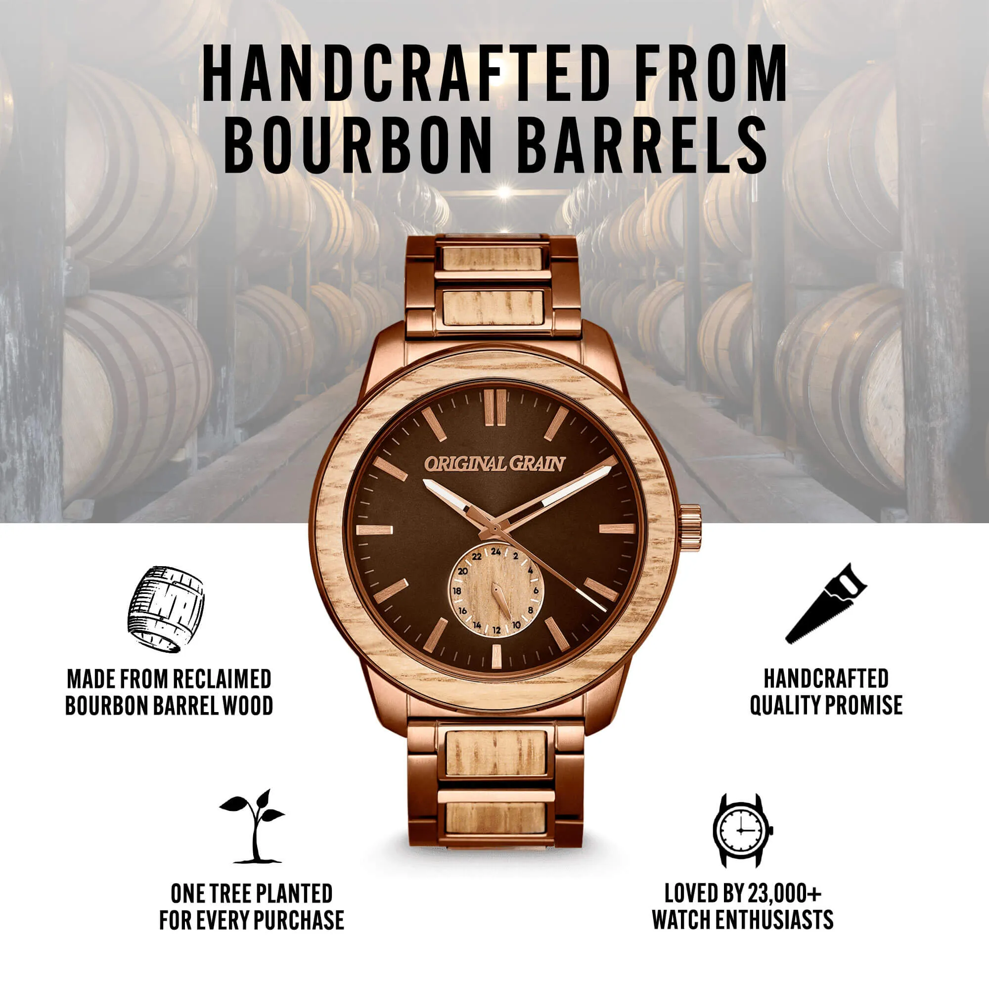 Whiskey Espresso Barrel 46mm sold by Original Grain product image thumbnail 2