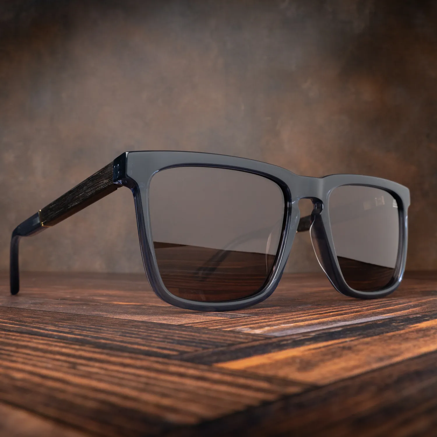 Revival Blue Oak Transparent Sunglass sold by Original Grain product image thumbnail 3