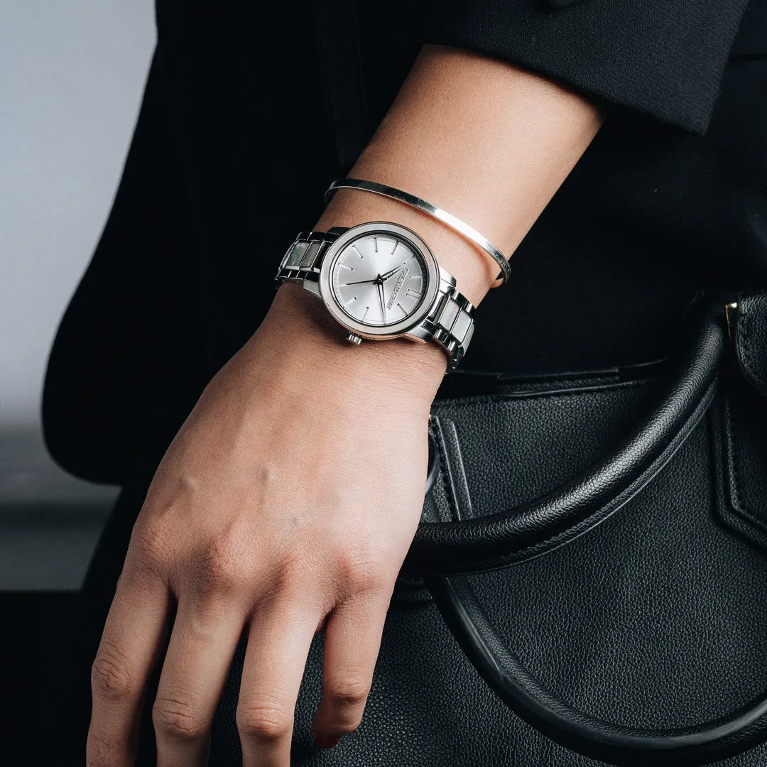 Mother of Pearl Silver Womens Barrel 36mm sold by Original Grain product image thumbnail 2