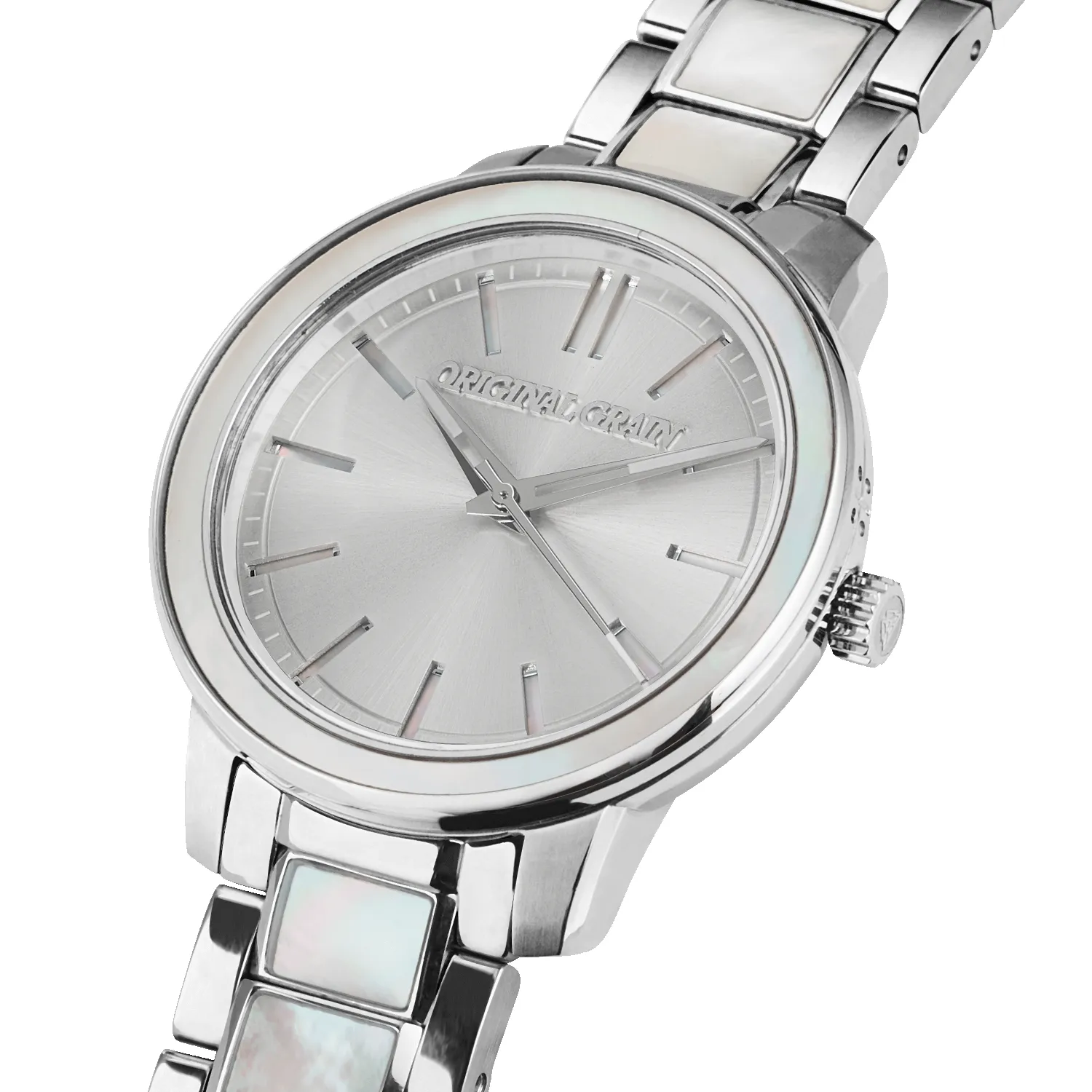 Mother of Pearl Silver Womens Barrel 36mm sold by Original Grain product image thumbnail 4