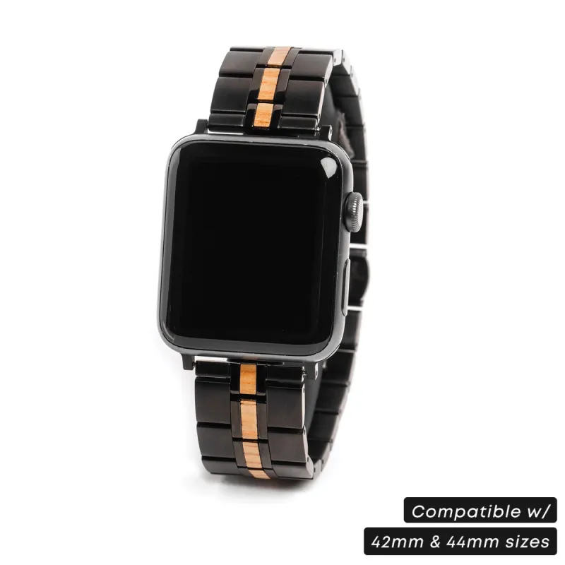 Whiskey Black Minimal Apple Watch Band sold by Original Grain