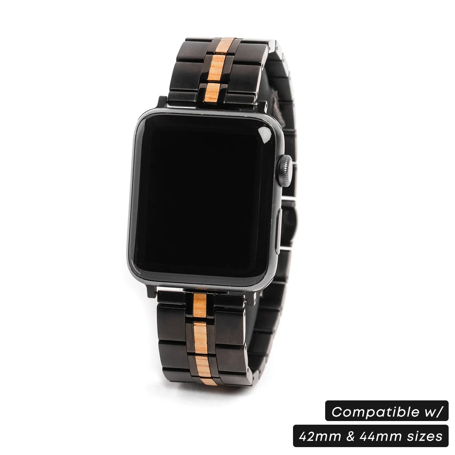 Whiskey Black Minimal Apple Watch Band sold by Original Grain