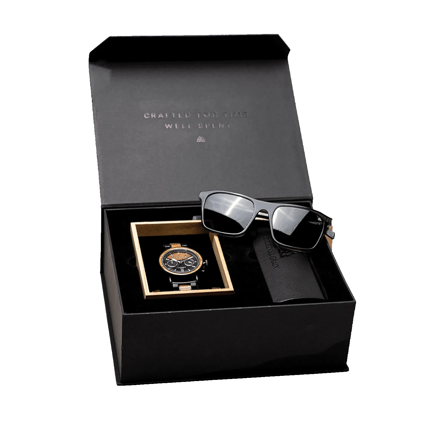 Koa Chrono + Blackwood Smoke Sunglass Kift Kit sold by Original Grain