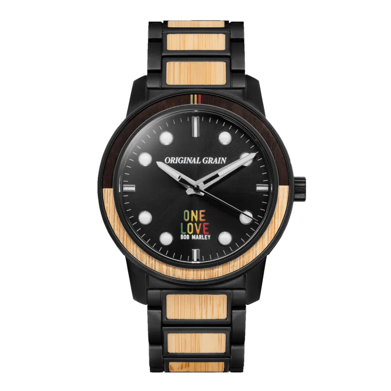 Bob Marley One Love Bamboo Black Barrel 42mm sold by Original Grain