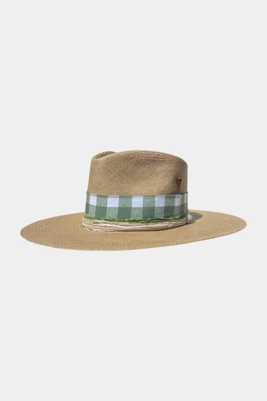 Teressa Foglia x BGSW Tourney Sun Hat Gingham sold by Byrdie Golf Social Wear