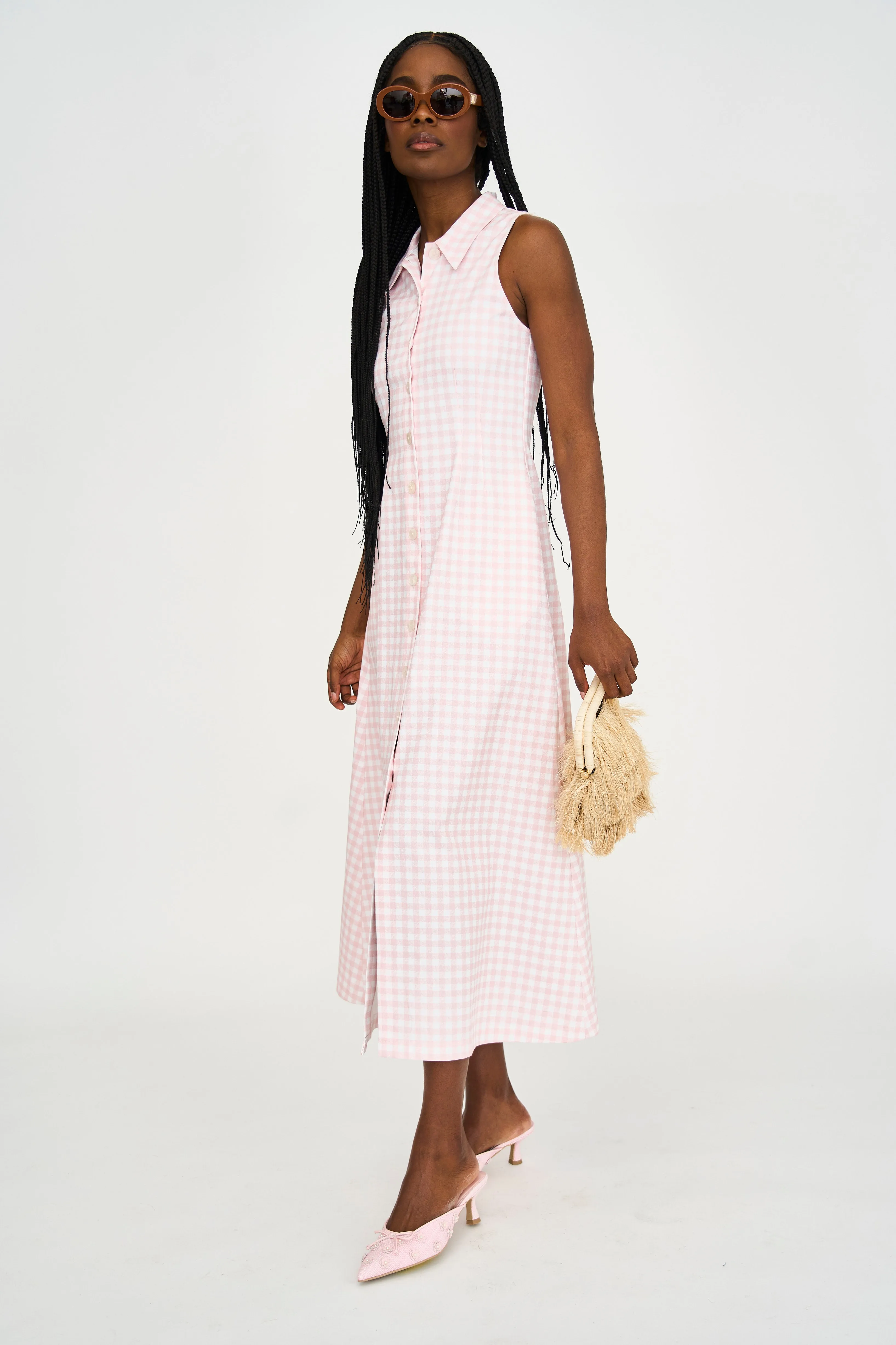 Rosé Midi Dress sold by Byrdie Golf Social Wear product image thumbnail 3