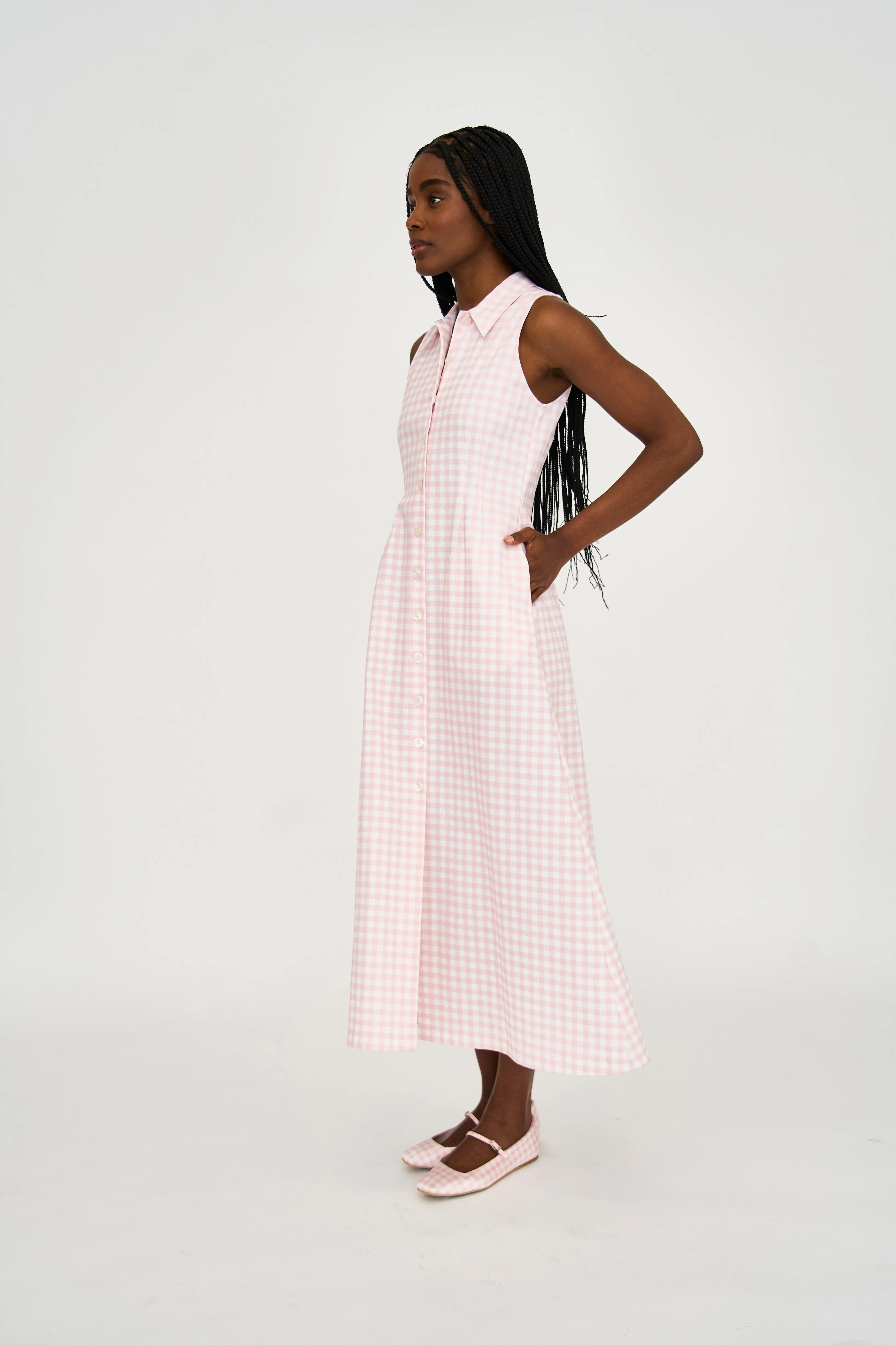 Rosé Midi Dress sold by Byrdie Golf Social Wear product image thumbnail 5