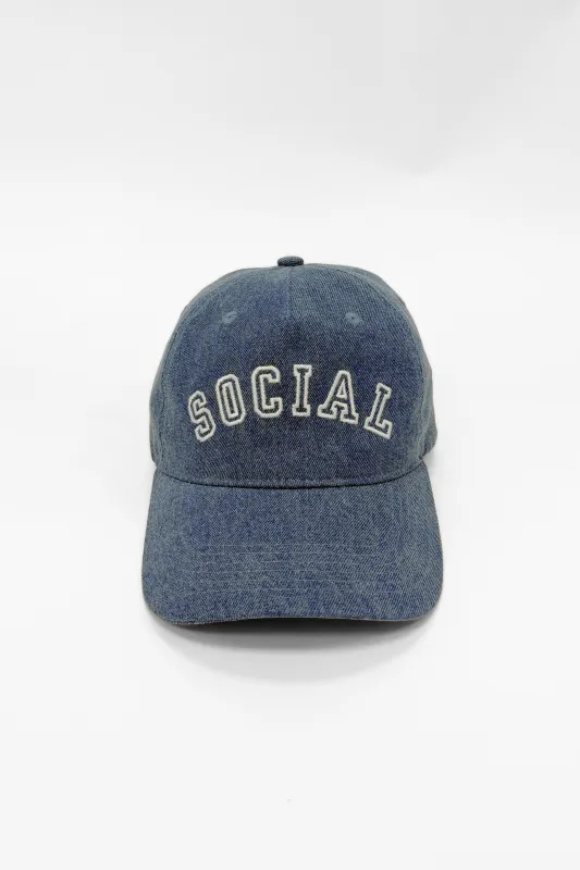 The Social Hat in Denim made by Byrdie Golf Social Wear