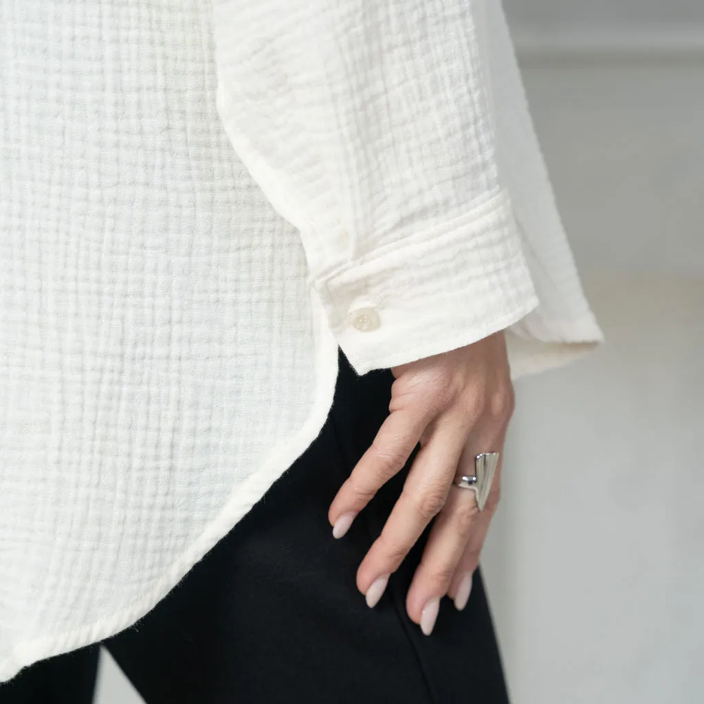 Last Chance: The Airy Gauze Button-up Shirt sold by Encircled product image thumbnail 4