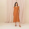 The Linen-Cotton Midi Dress sold by Encircled