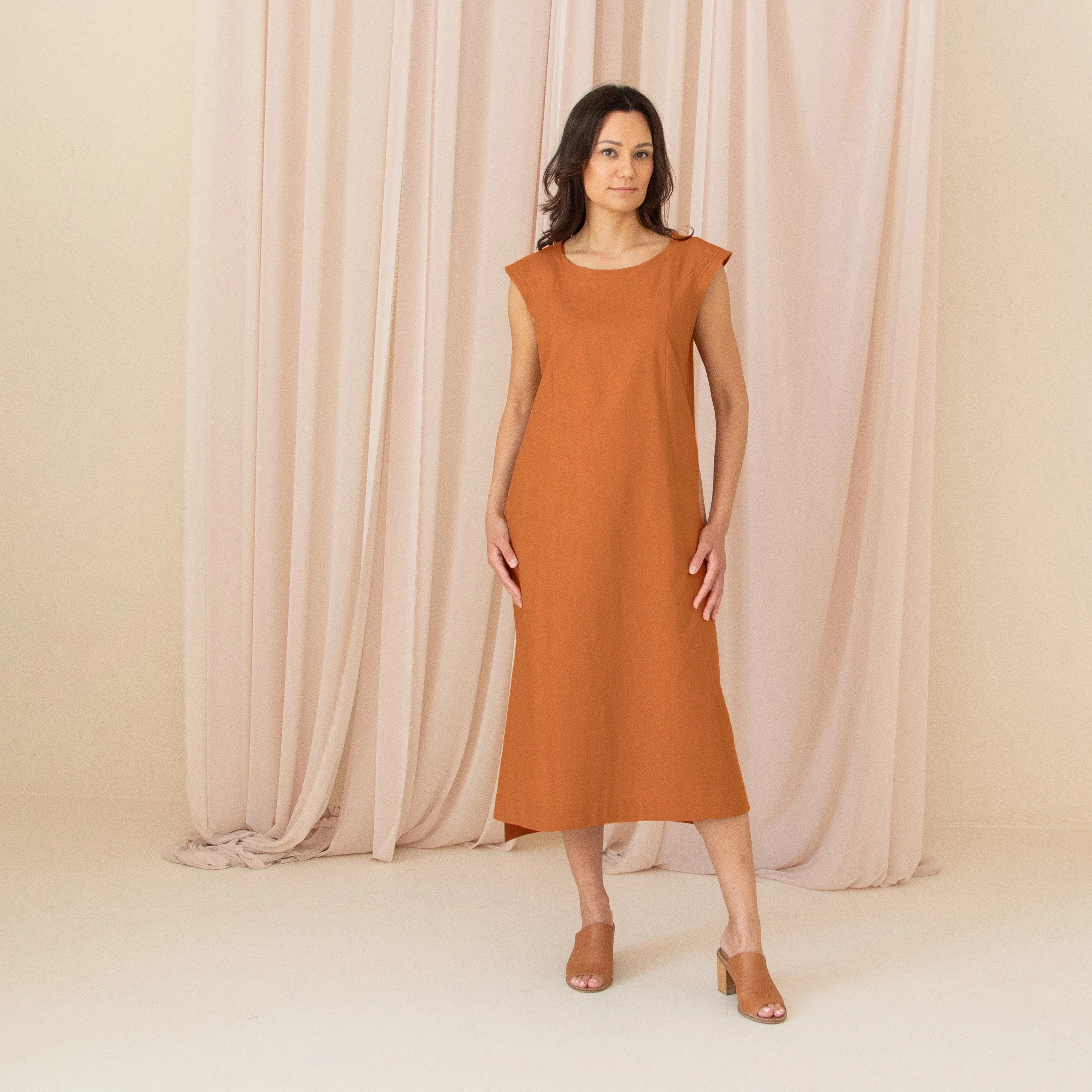 The Linen-Cotton Midi Dress sold by Encircled product image thumbnail 2