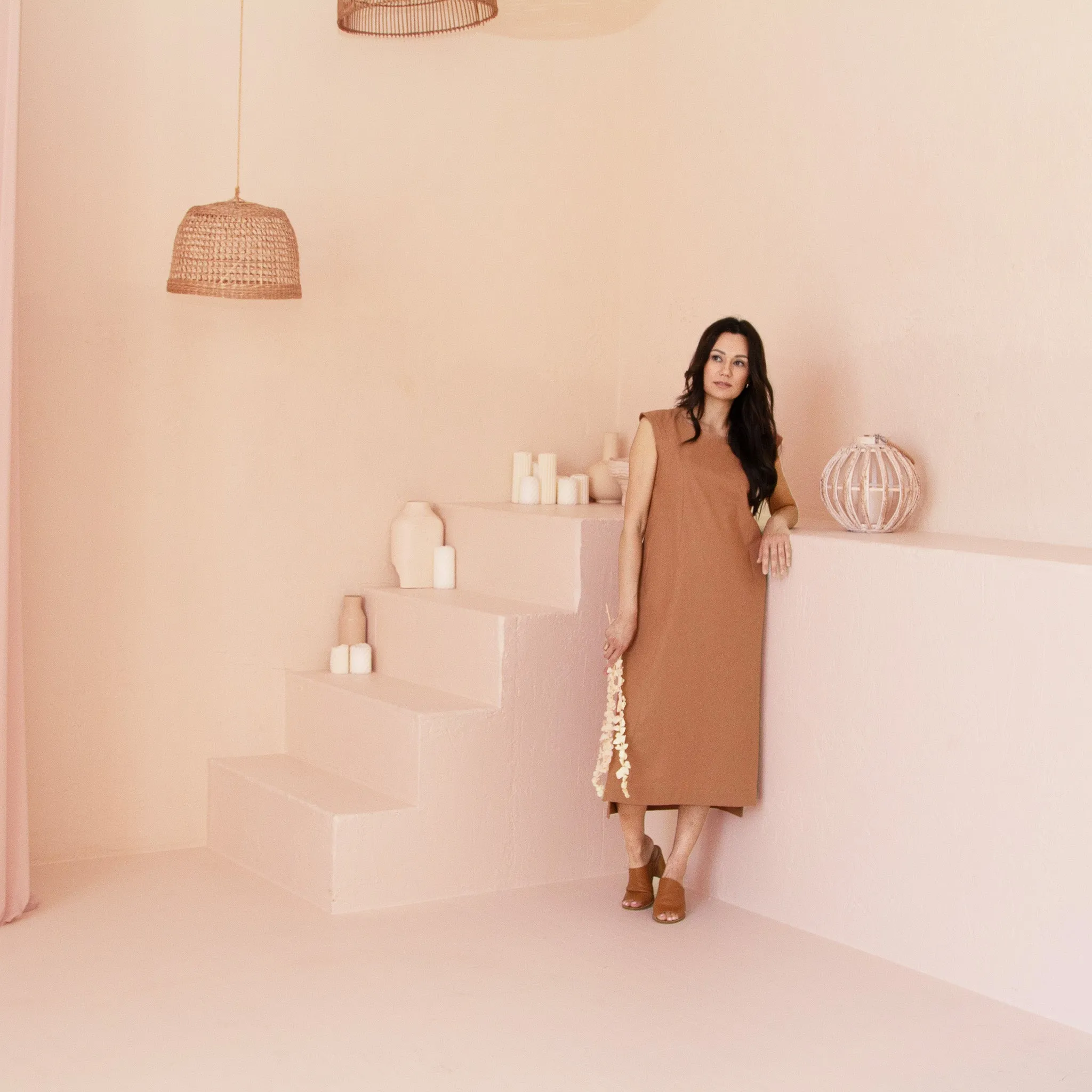 The Linen-Cotton Midi Dress sold by Encircled product image thumbnail 5