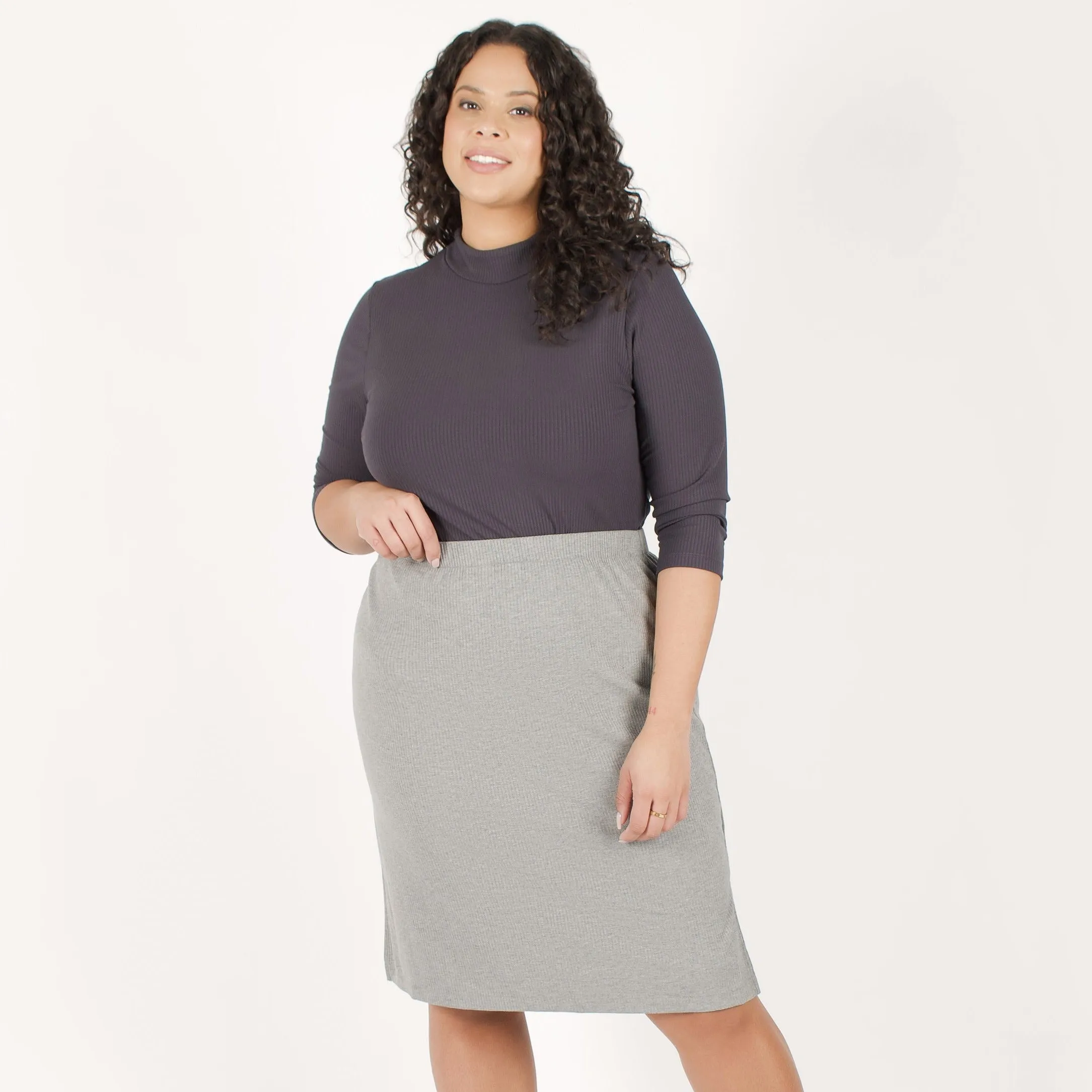Sample Sale: The Dressy Rib Knit Skirt sold by Encircled product image thumbnail 3