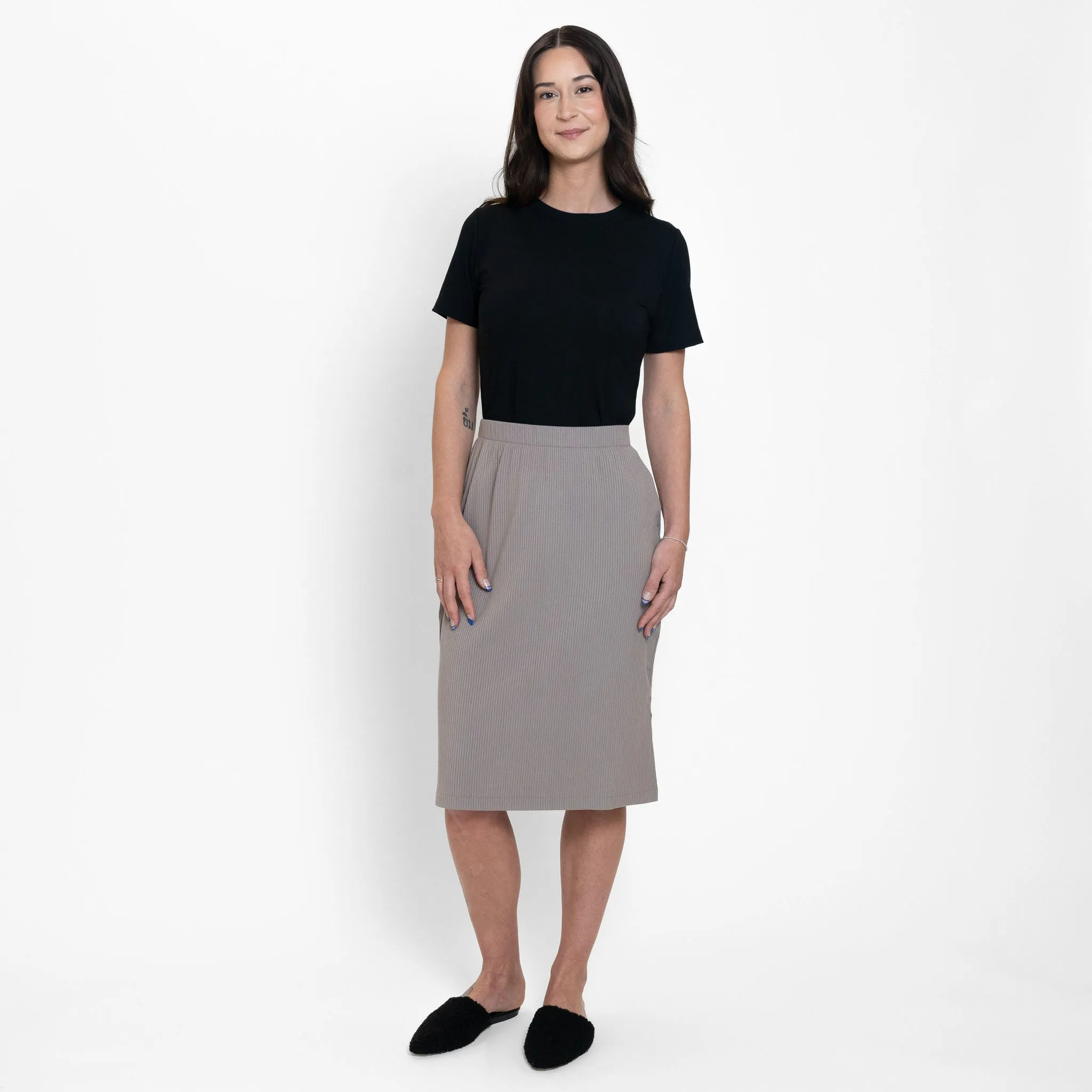Sample Sale: The Dressy Rib Knit Skirt sold by Encircled product image thumbnail 2