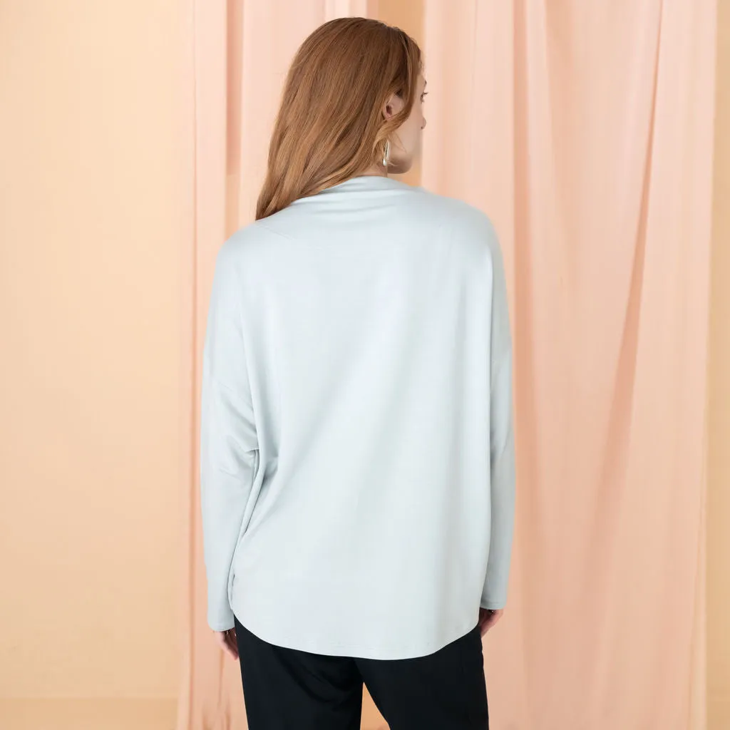 The Dressy Mock Neck Sweatshirt sold by Encircled product image thumbnail 4